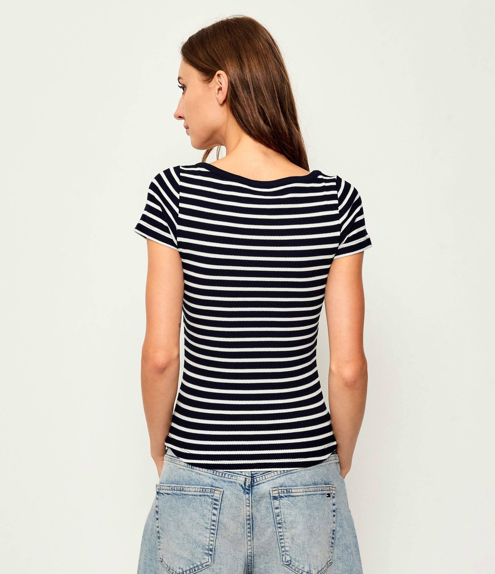 Tommy Jeans Bluză HENLEY | Slim Fit