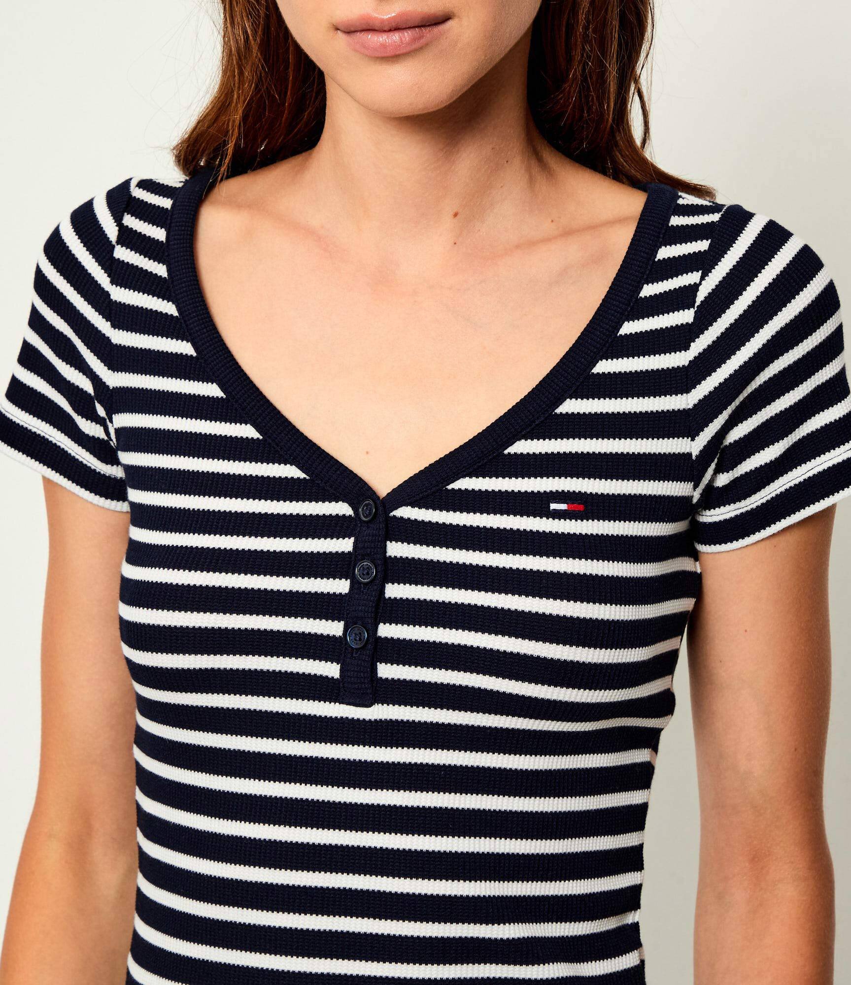 Tommy Jeans Bluză HENLEY | Slim Fit