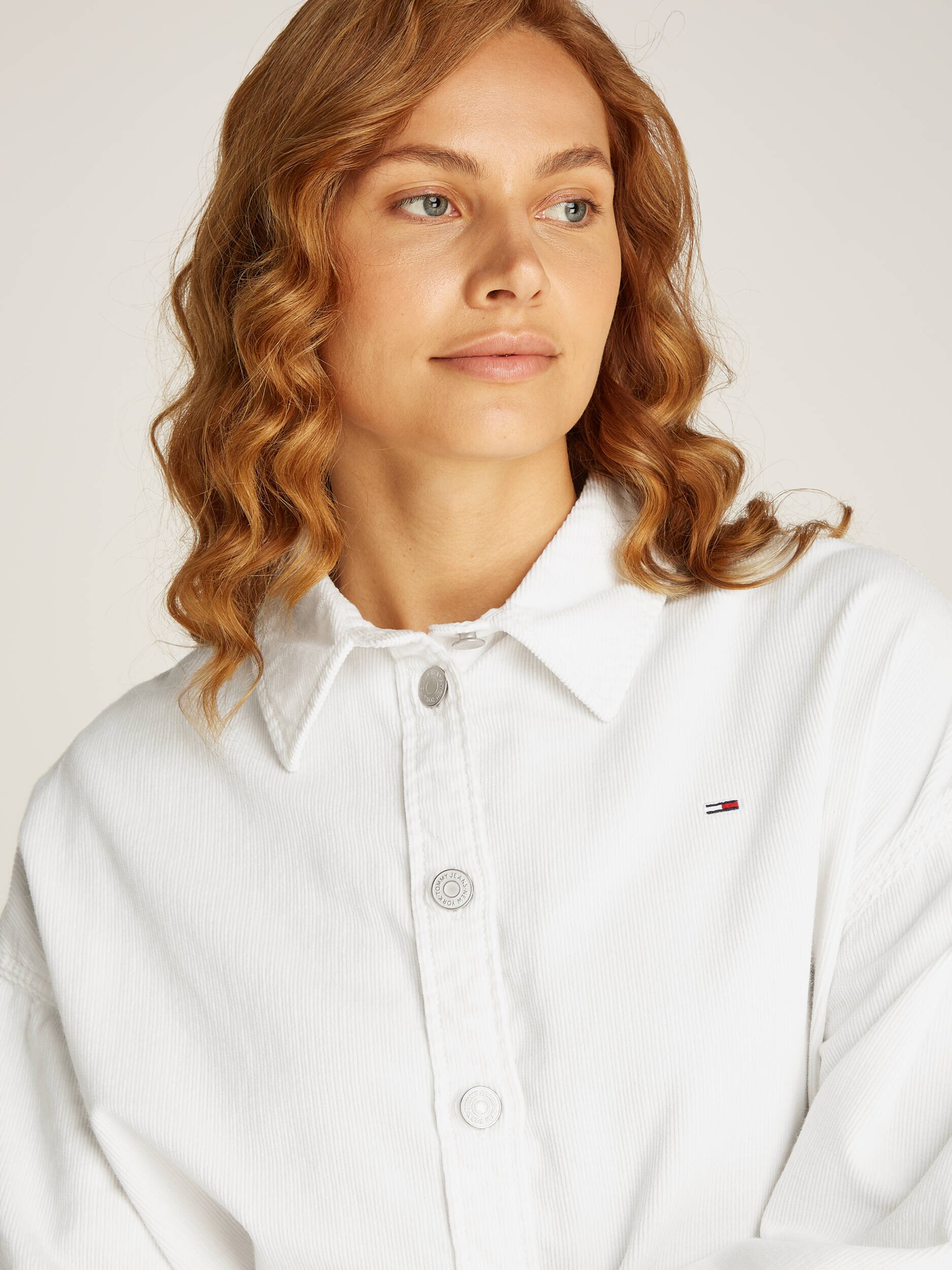 Tommy Jeans Cămașă | Loose fit | catifea reiată
