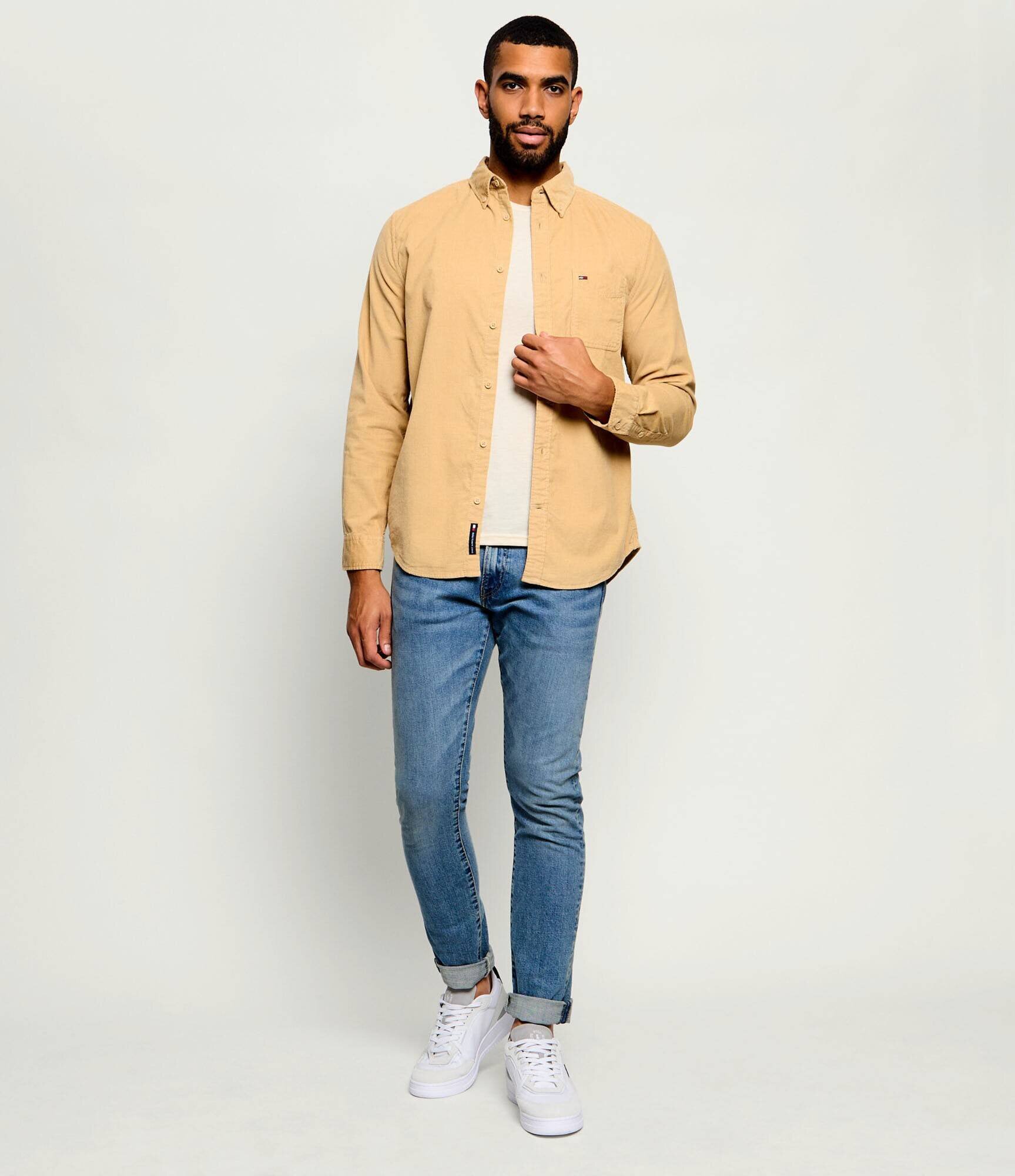 Tommy Jeans Cămașă | regular fit | catifea reiată