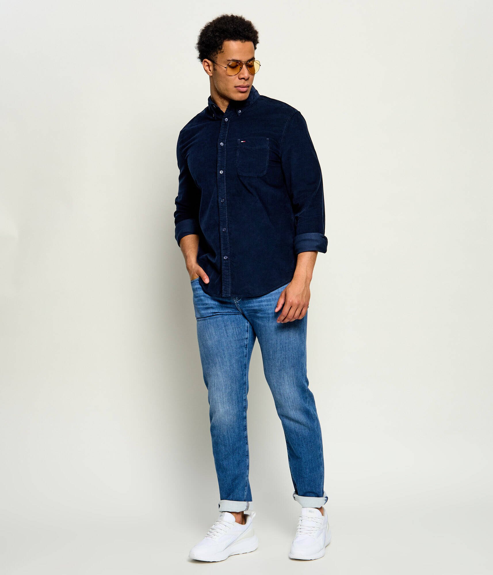 Tommy Jeans Cămașă | regular fit | catifea reiată