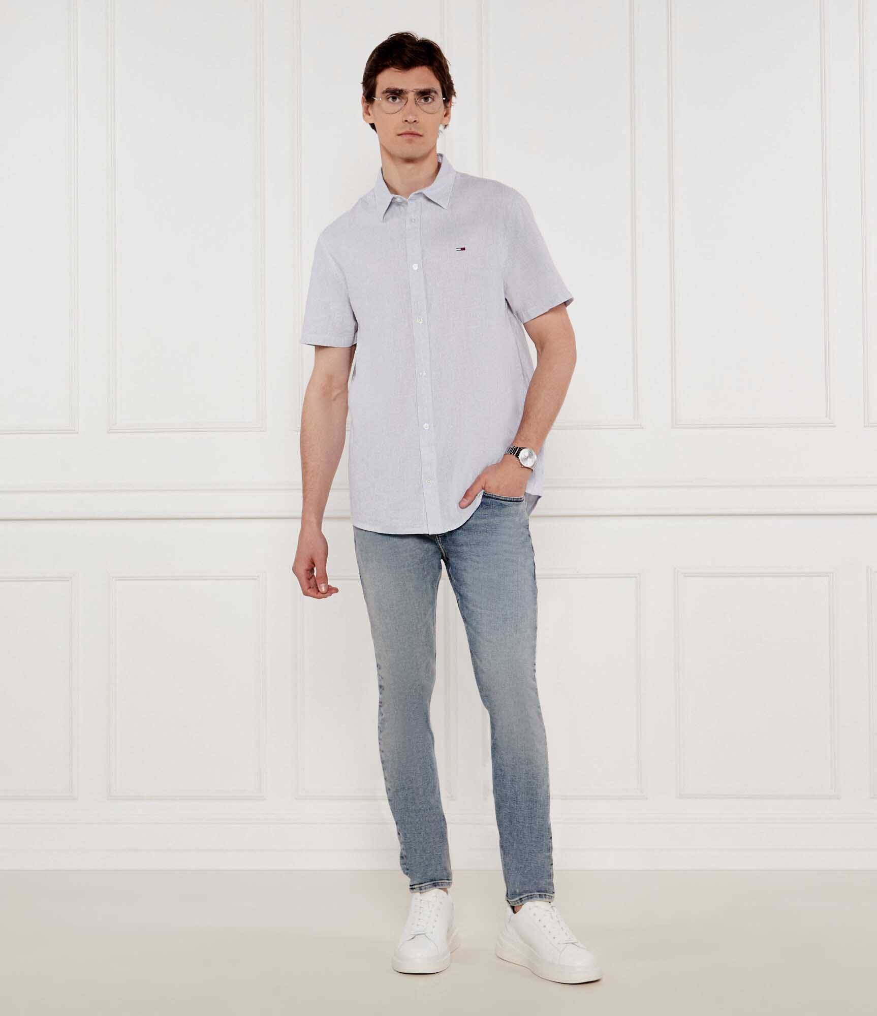 Tommy Jeans Cămașă | Regular Fit | cu adaos de in