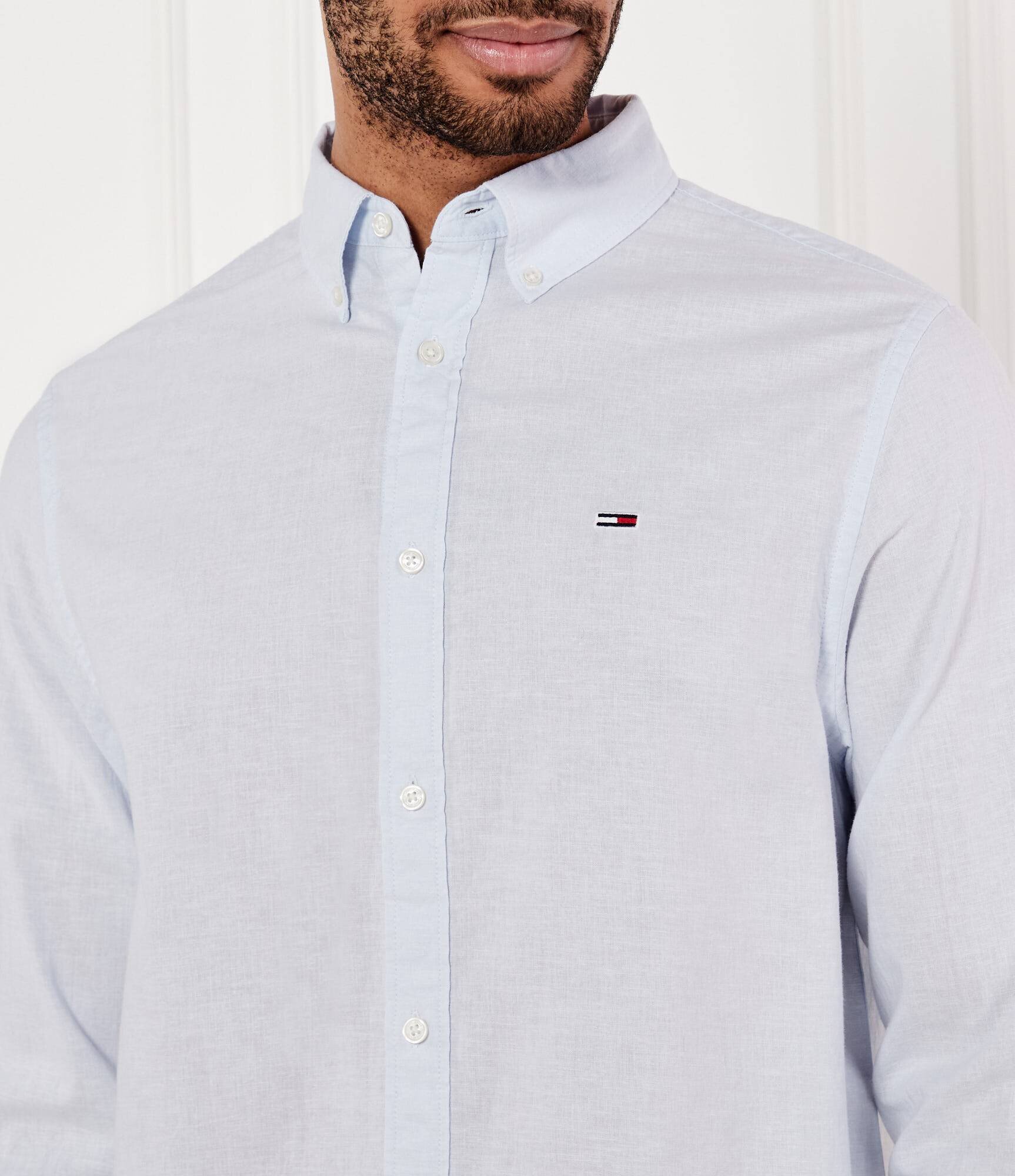 Tommy Jeans Cămașă | Regular Fit | cu adaos de in