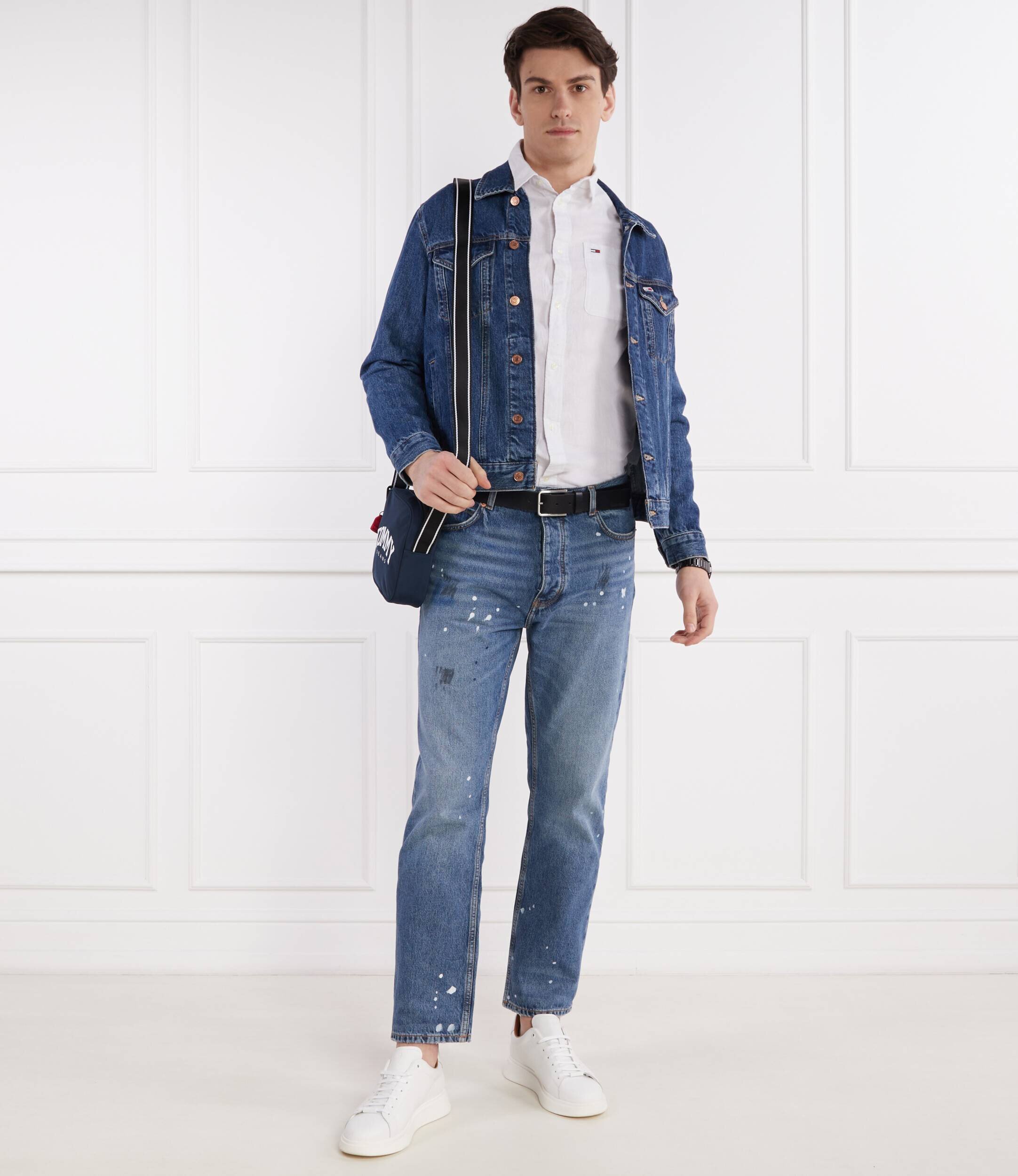 Tommy Jeans Cămașă | Regular Fit | cu adaos de in