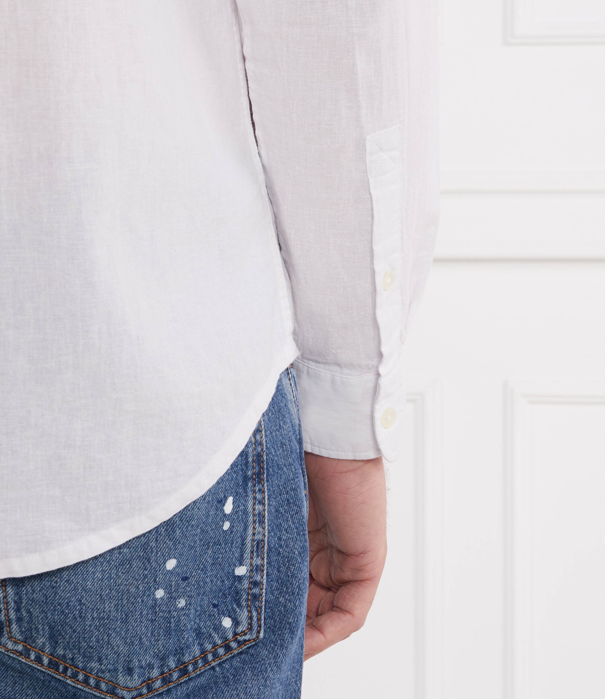 Tommy Jeans Cămașă | Regular Fit | cu adaos de in