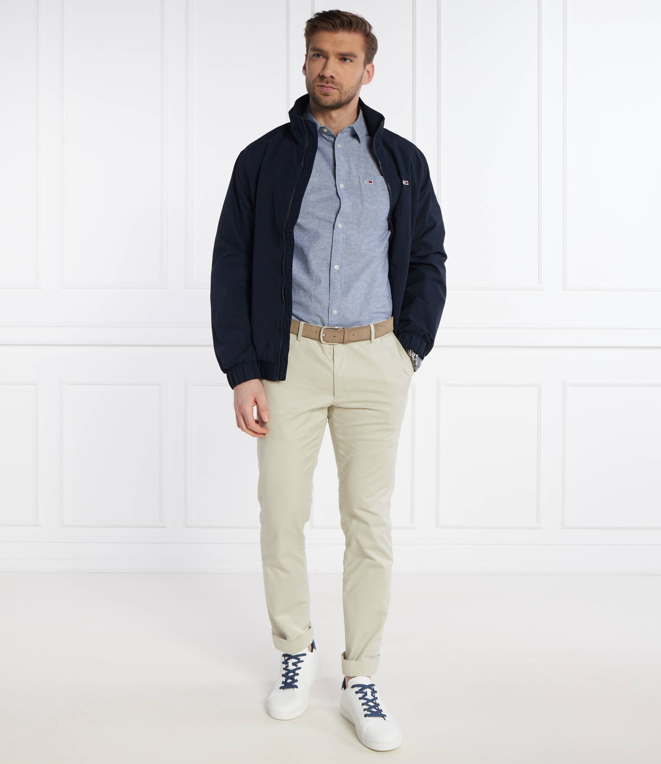 Tommy Jeans Cămașă | Regular Fit | cu adaos de in