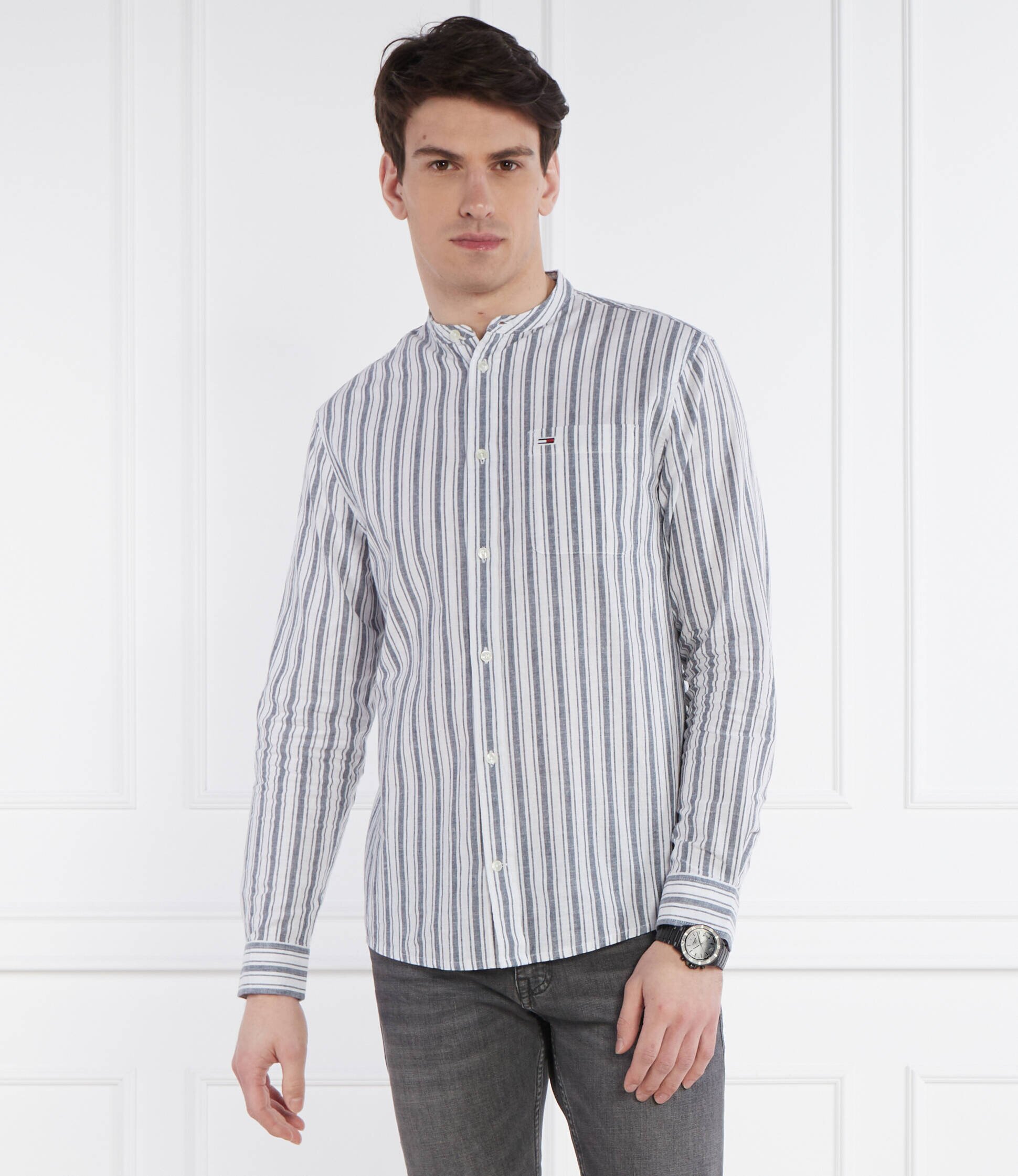 Tommy Jeans Cămașă | Regular Fit | cu adaos de in