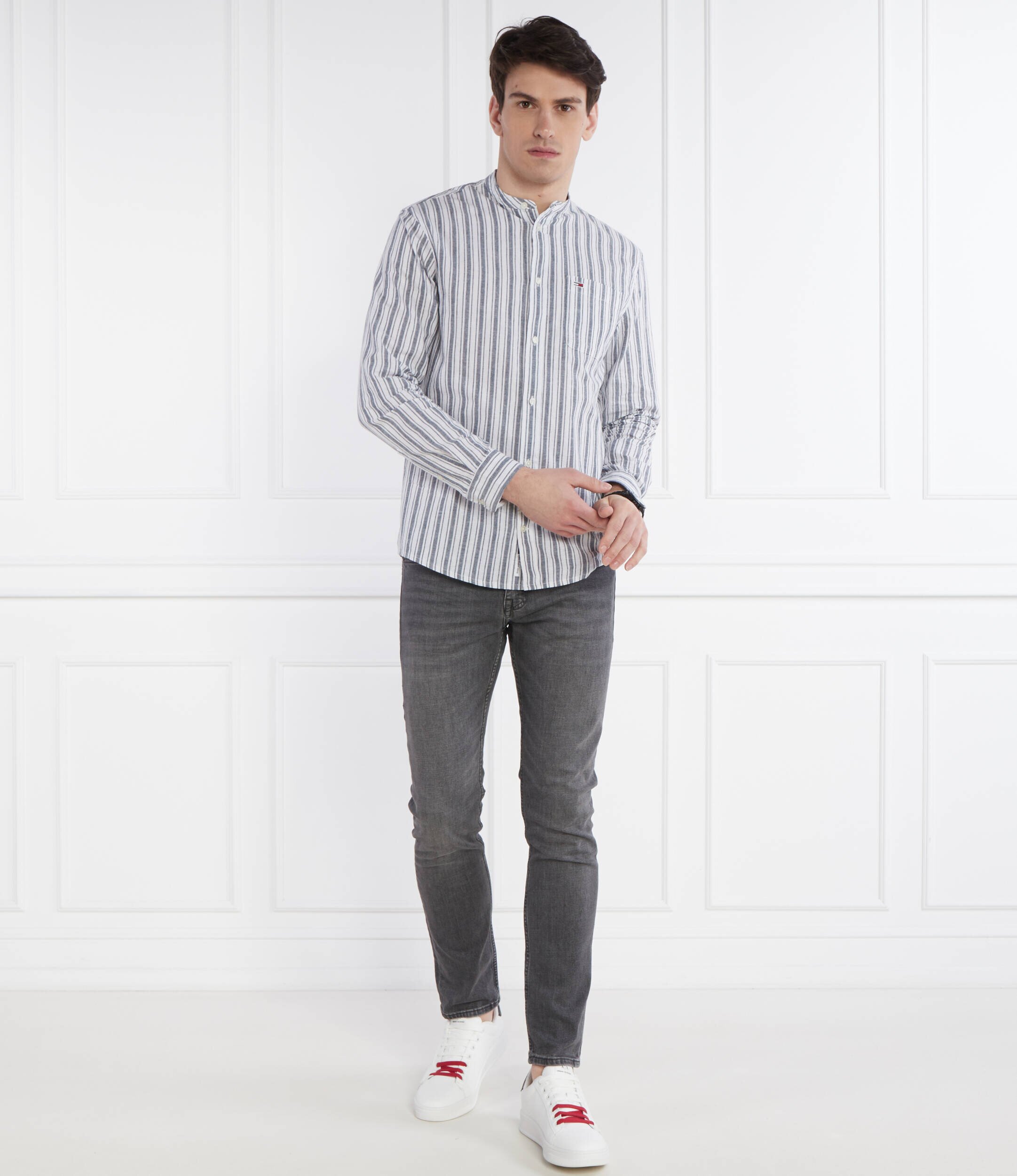 Tommy Jeans Cămașă | Regular Fit | cu adaos de in