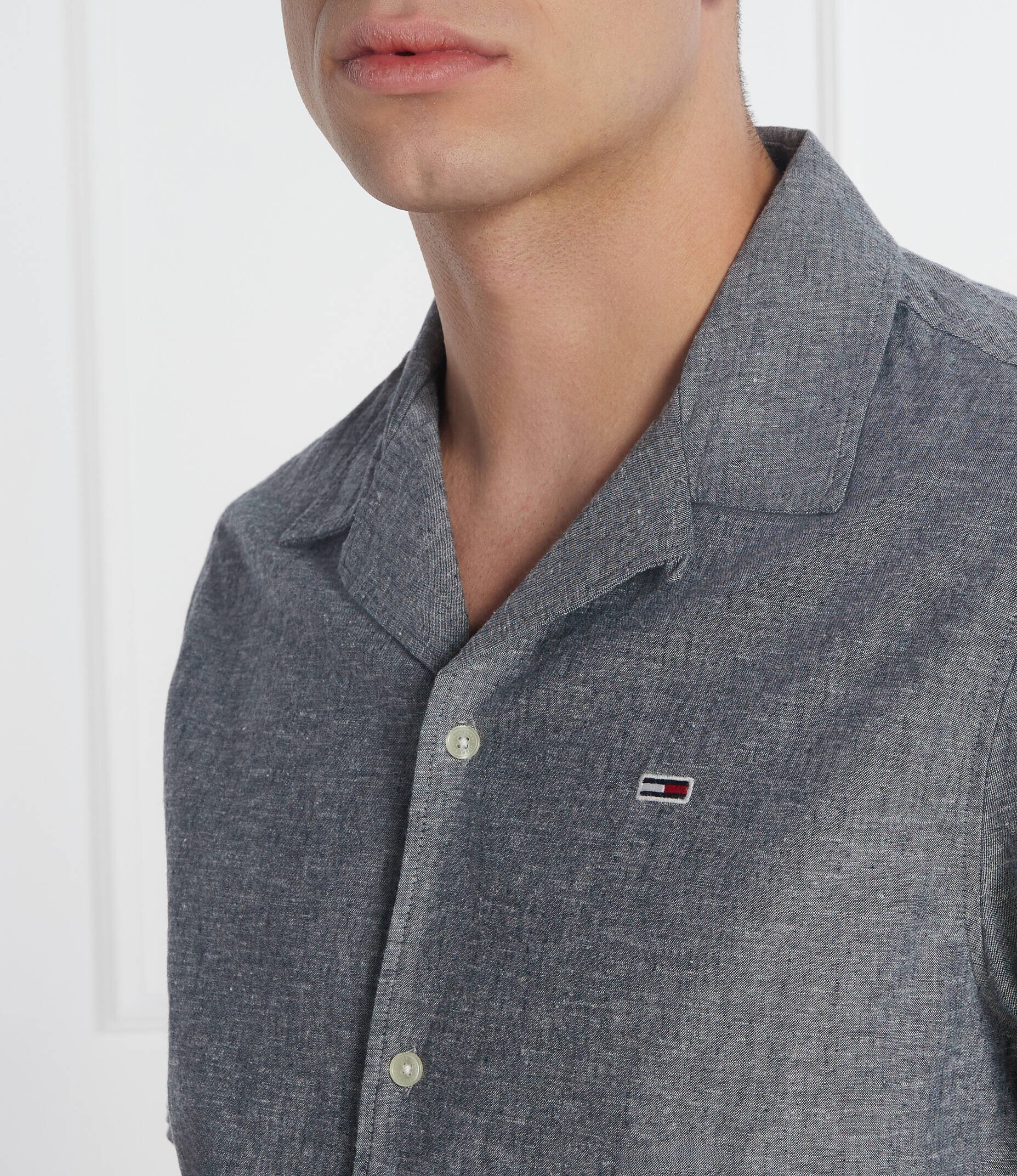 Tommy Jeans Cămașă | Regular Fit | cu adaos de in
