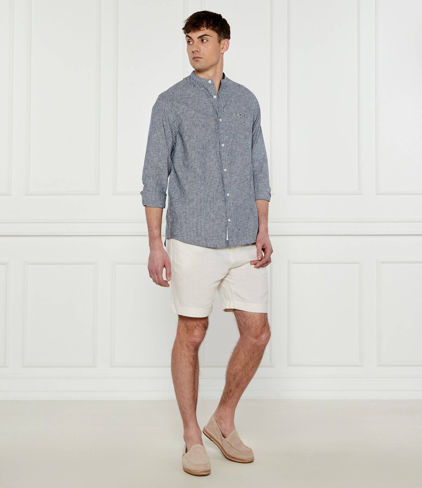 Tommy Jeans Cămașă | Regular Fit | cu adaos de in