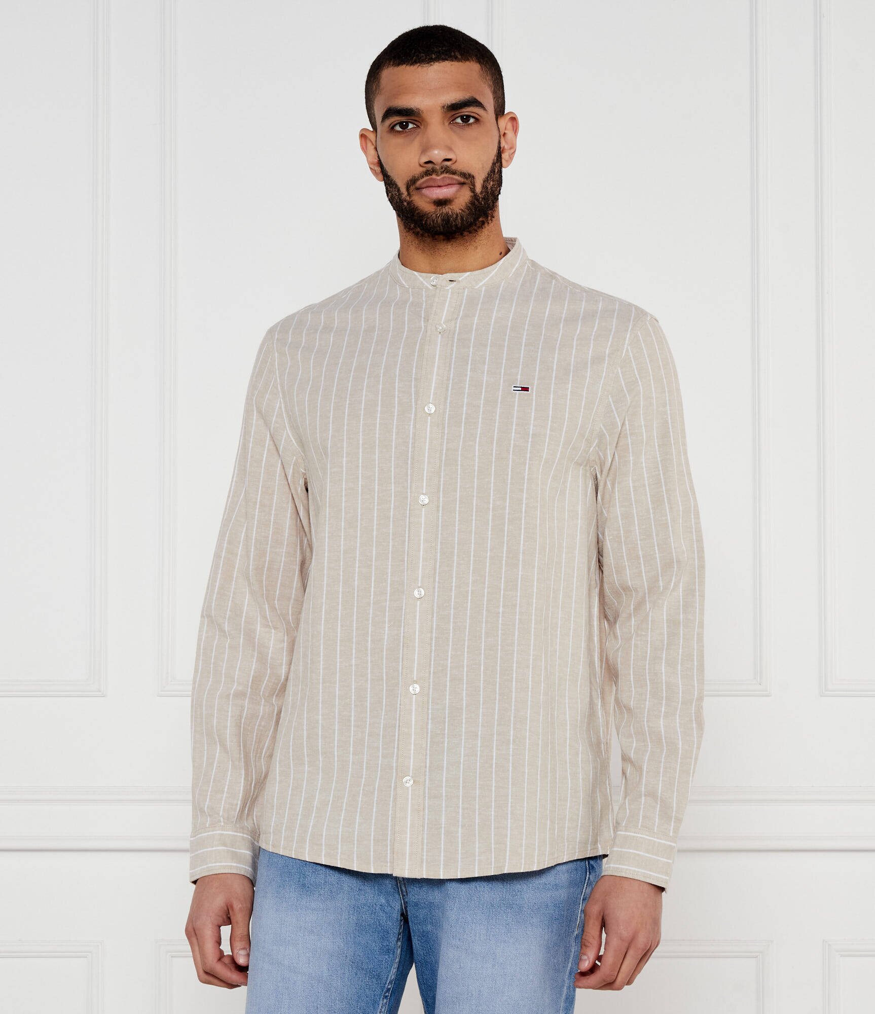 Tommy Jeans Cămașă | Regular Fit | cu adaos de in