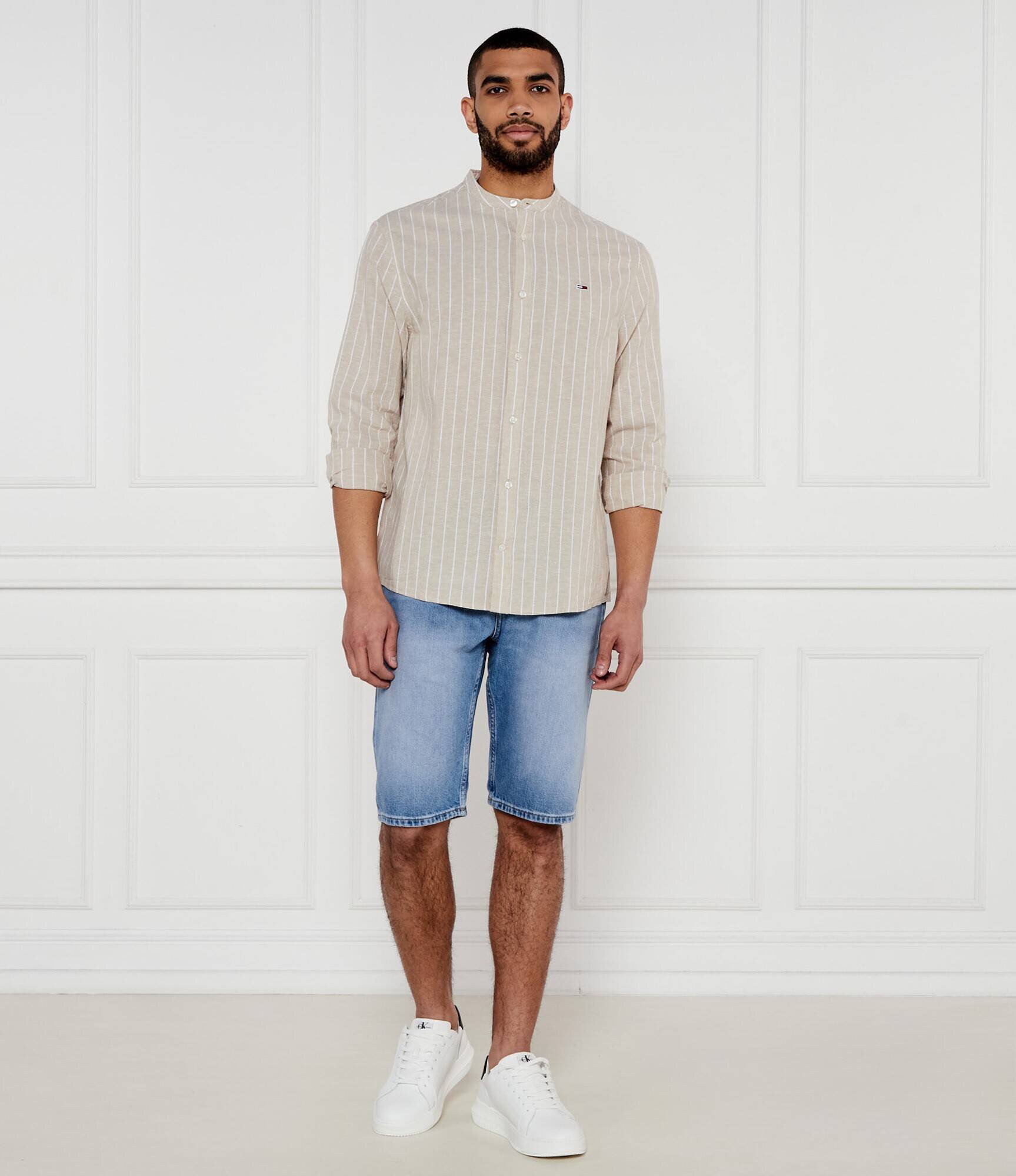 Tommy Jeans Cămașă | Regular Fit | cu adaos de in