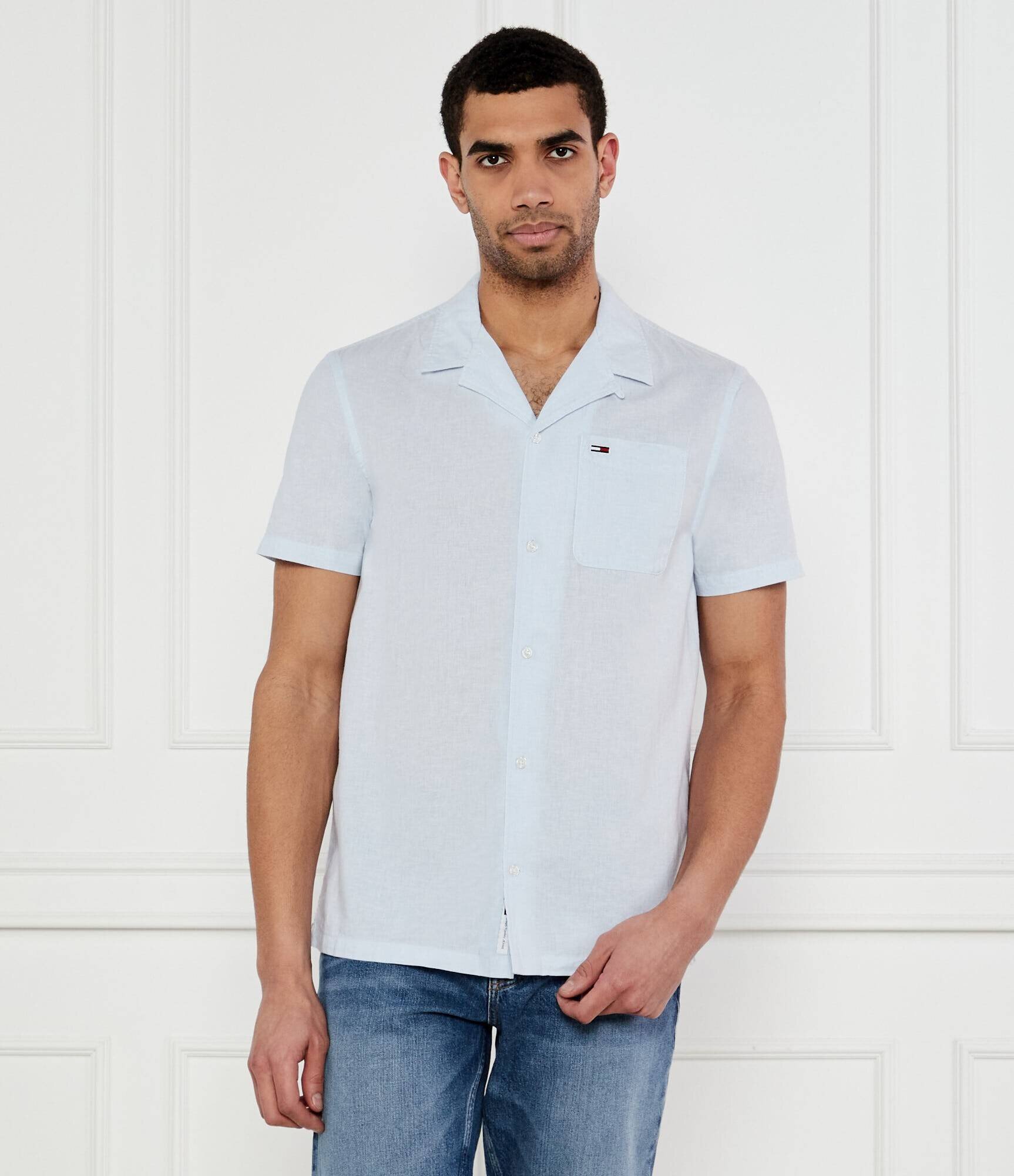 Tommy Jeans Cămașă | Regular Fit | cu adaos de in