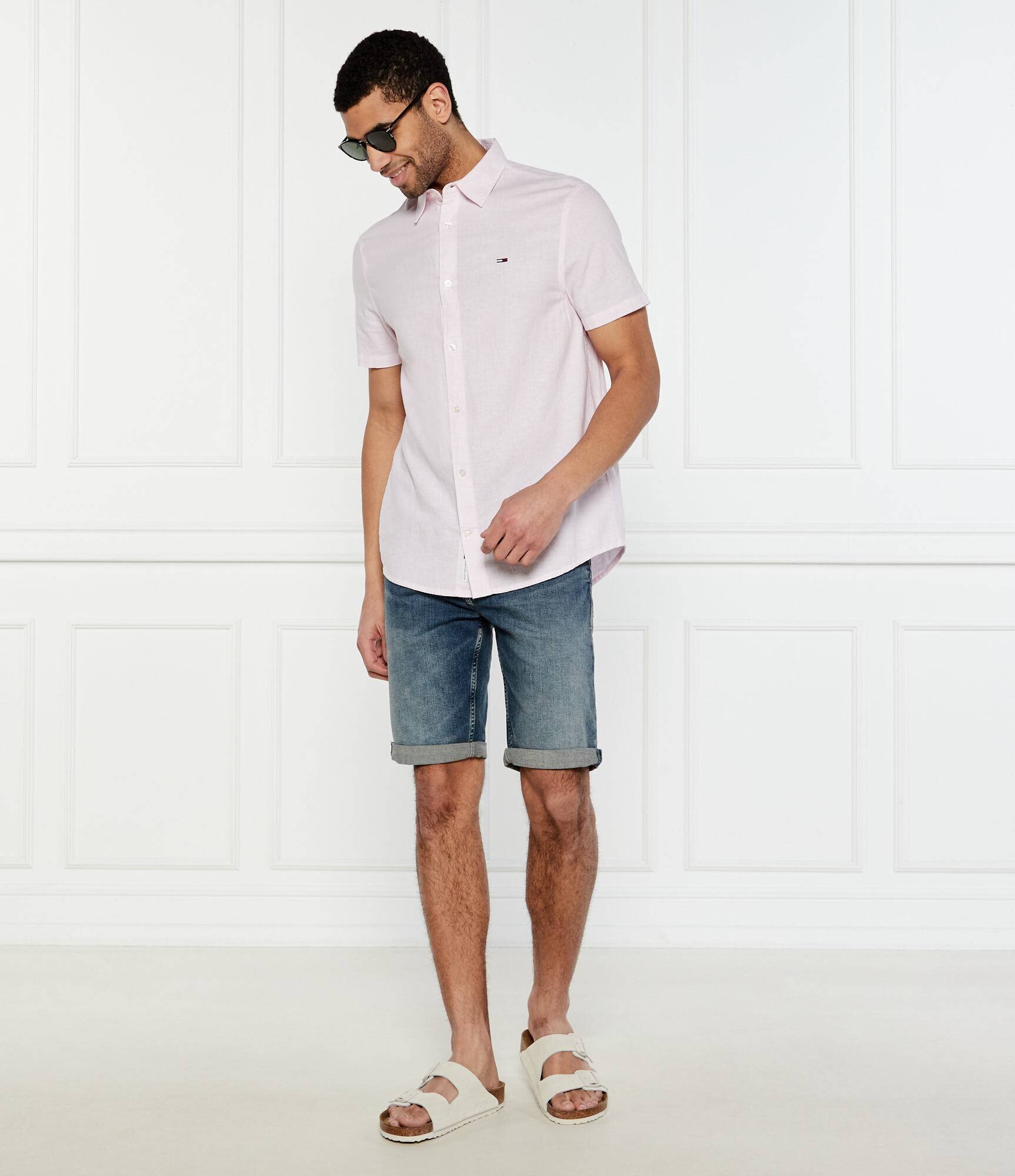 Tommy Jeans Cămașă | Regular Fit | cu adaos de in