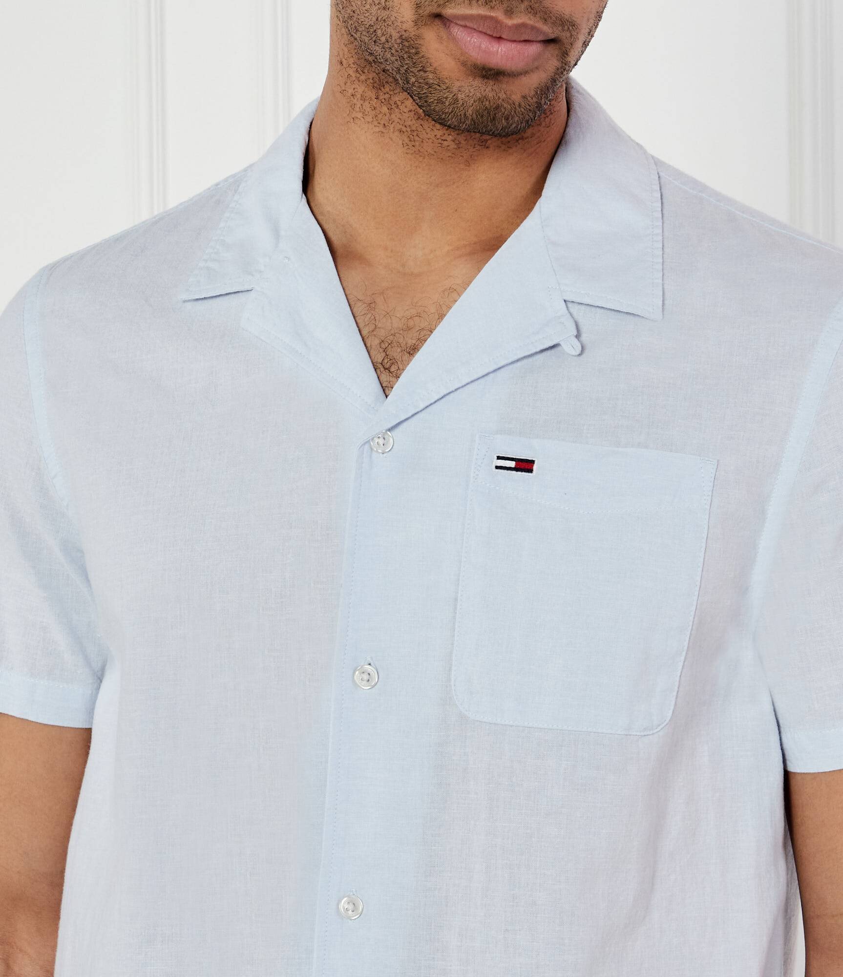 Tommy Jeans Cămașă | Regular Fit | cu adaos de in
