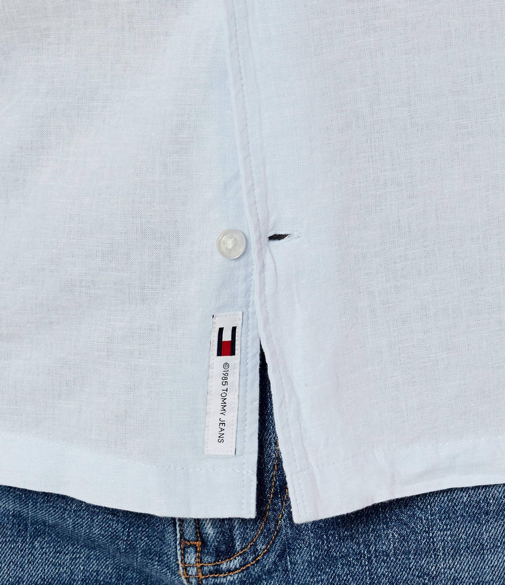 Tommy Jeans Cămașă | Regular Fit | cu adaos de in