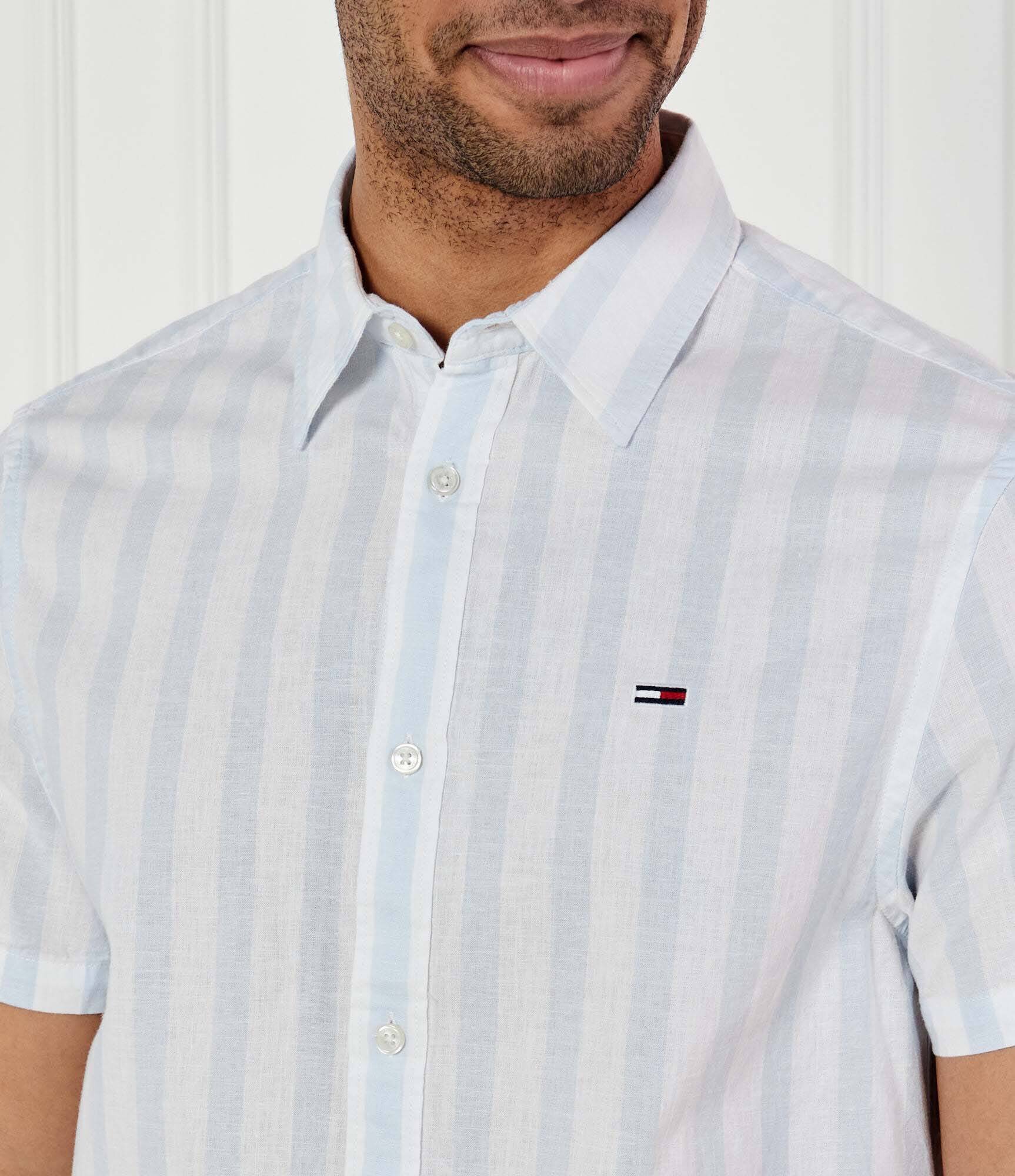 Tommy Jeans Cămașă | Regular Fit | cu adaos de in