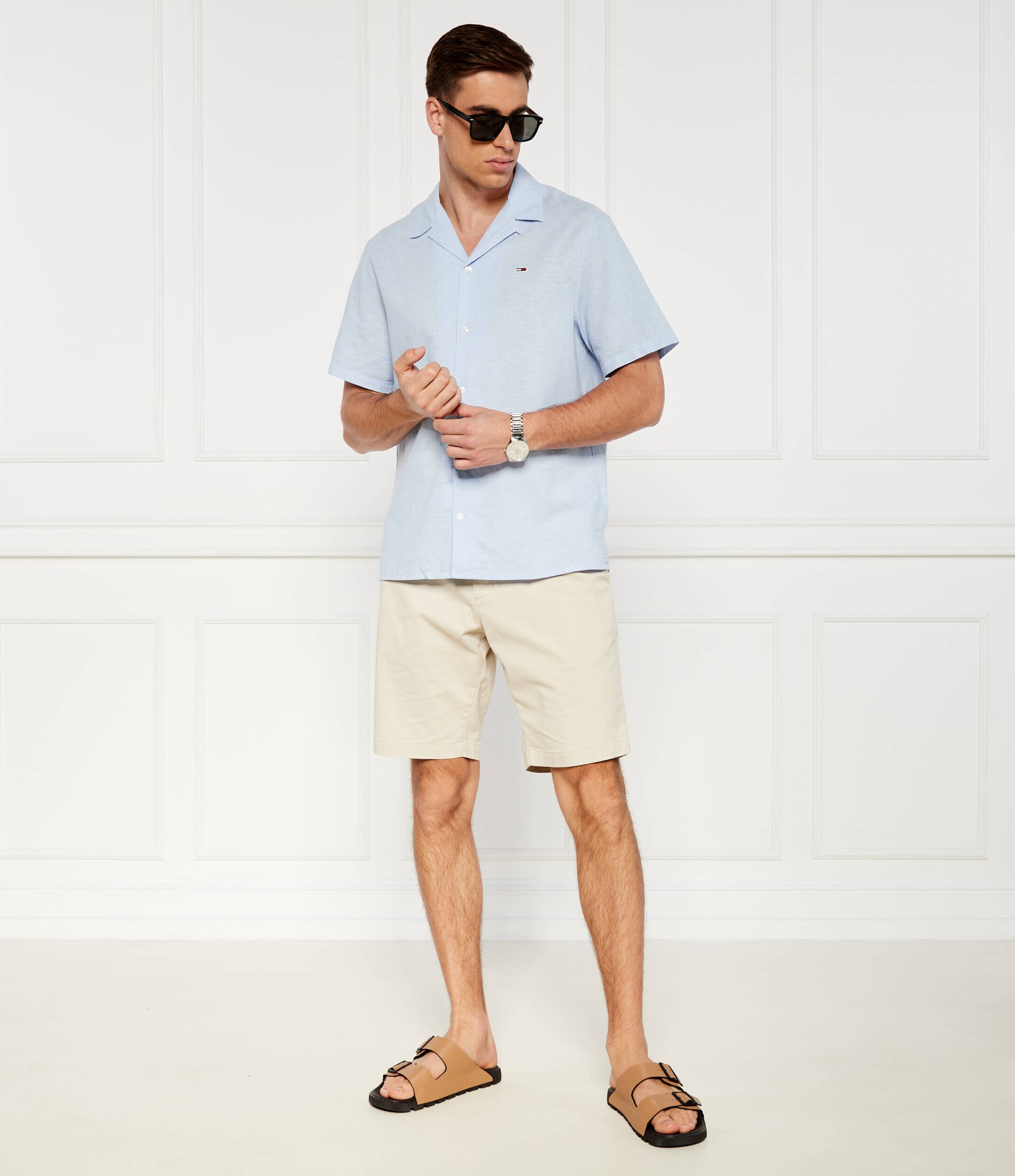 Tommy Jeans Cămașă | Regular Fit | cu adaos de in