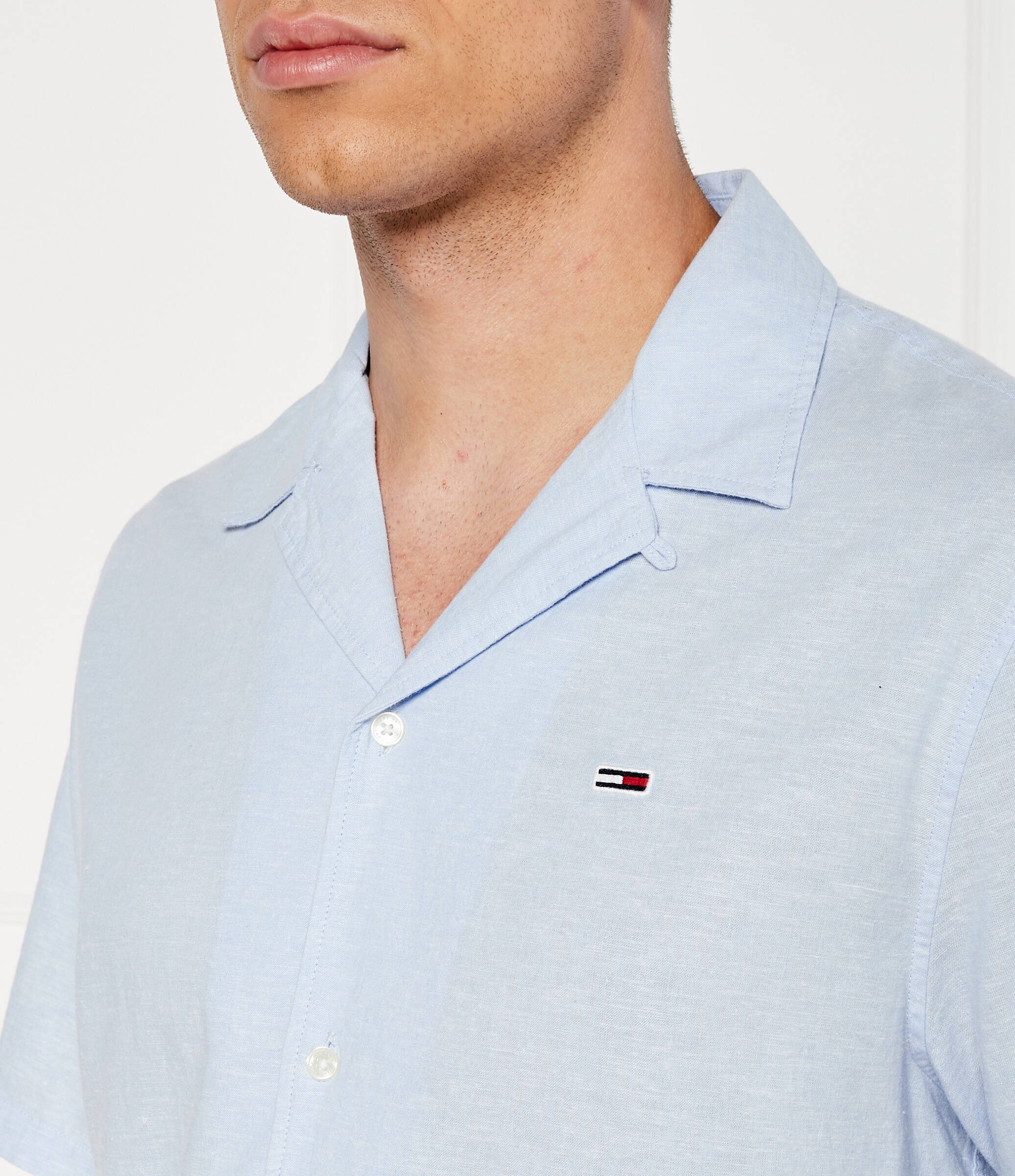 Tommy Jeans Cămașă | Regular Fit | cu adaos de in