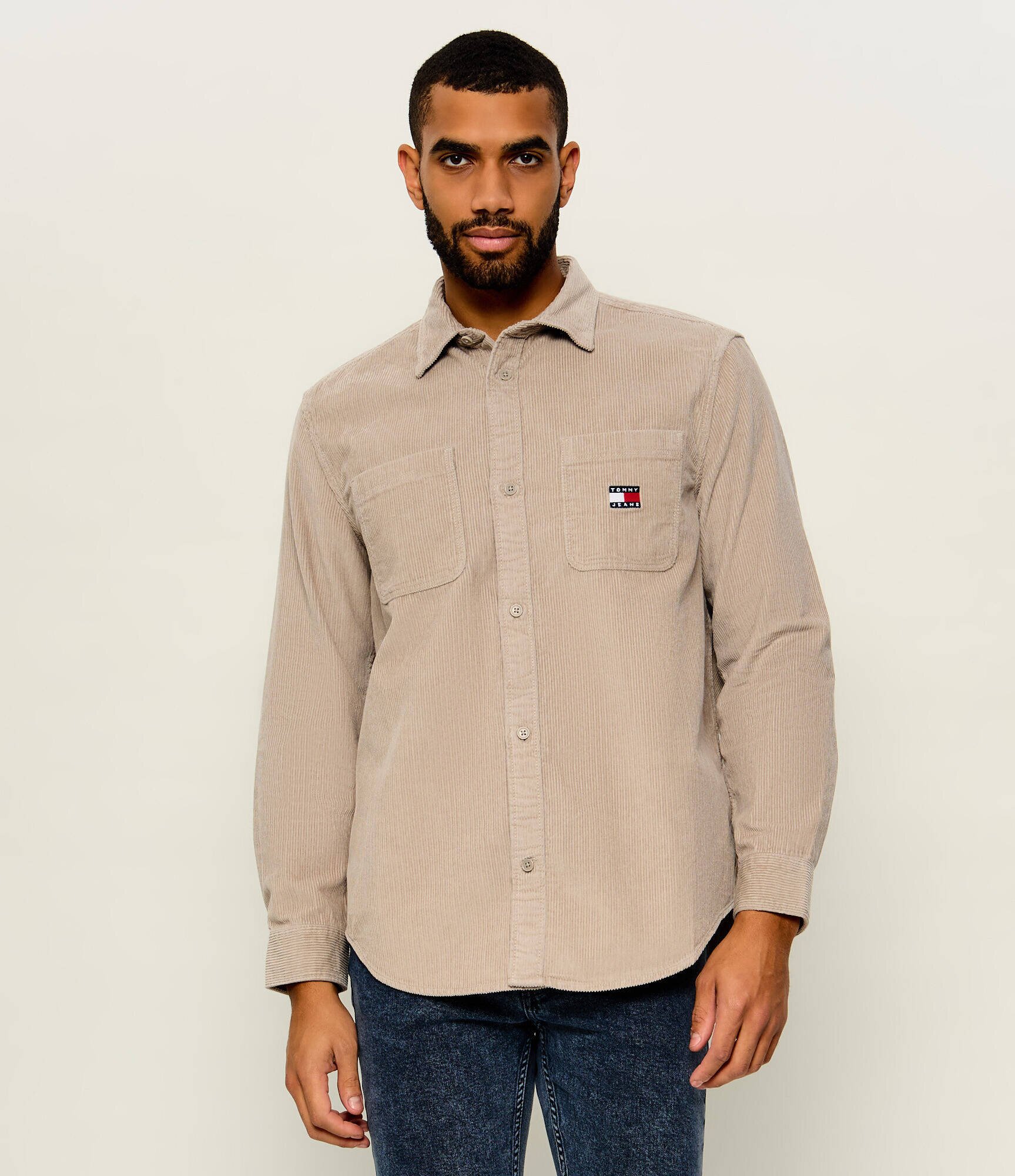 Tommy Jeans Cămașă | Relaxed fit | catifea reiată