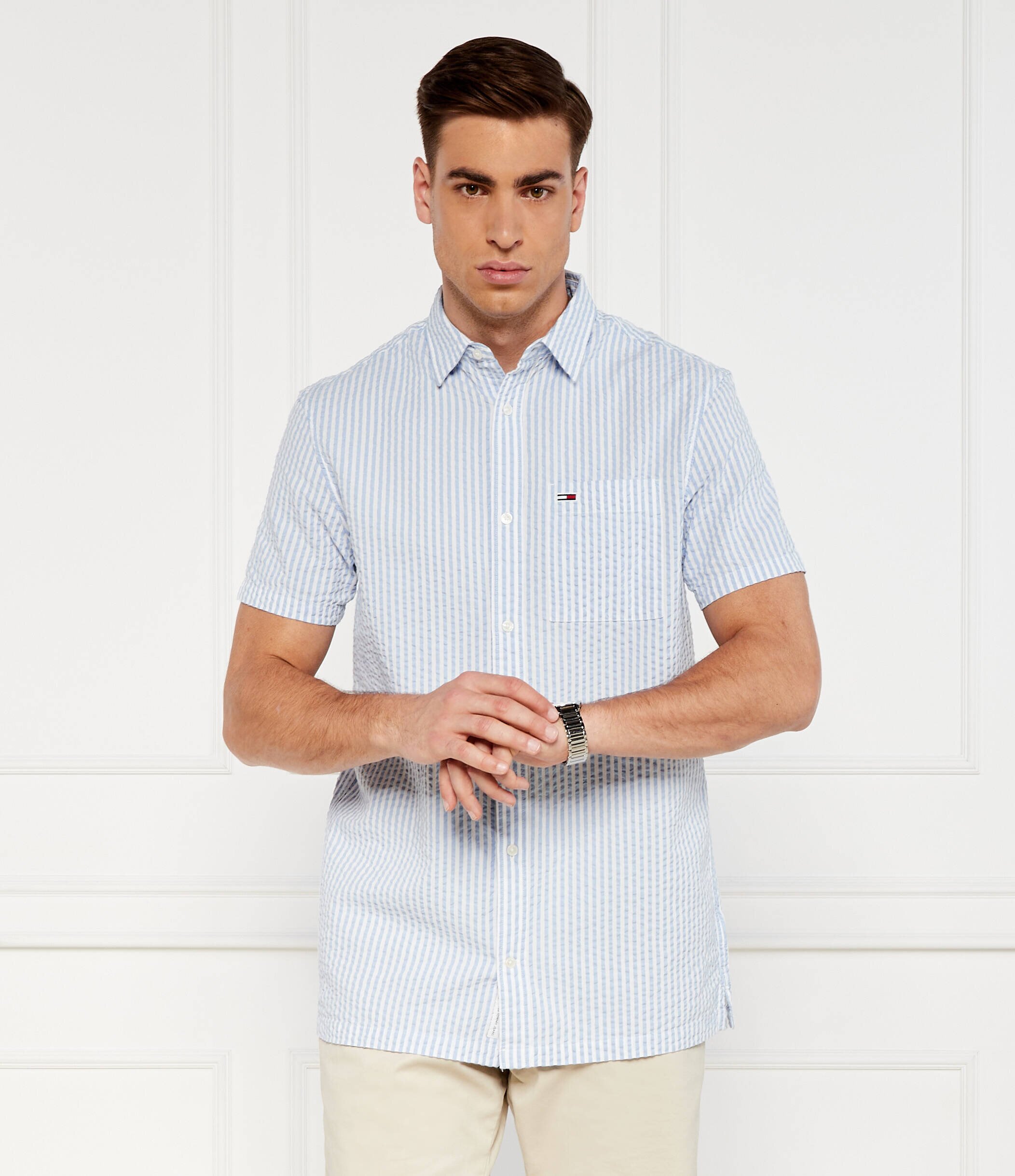 Tommy Jeans Cămașă STRIPE SEERSUCKER | Regular Fit