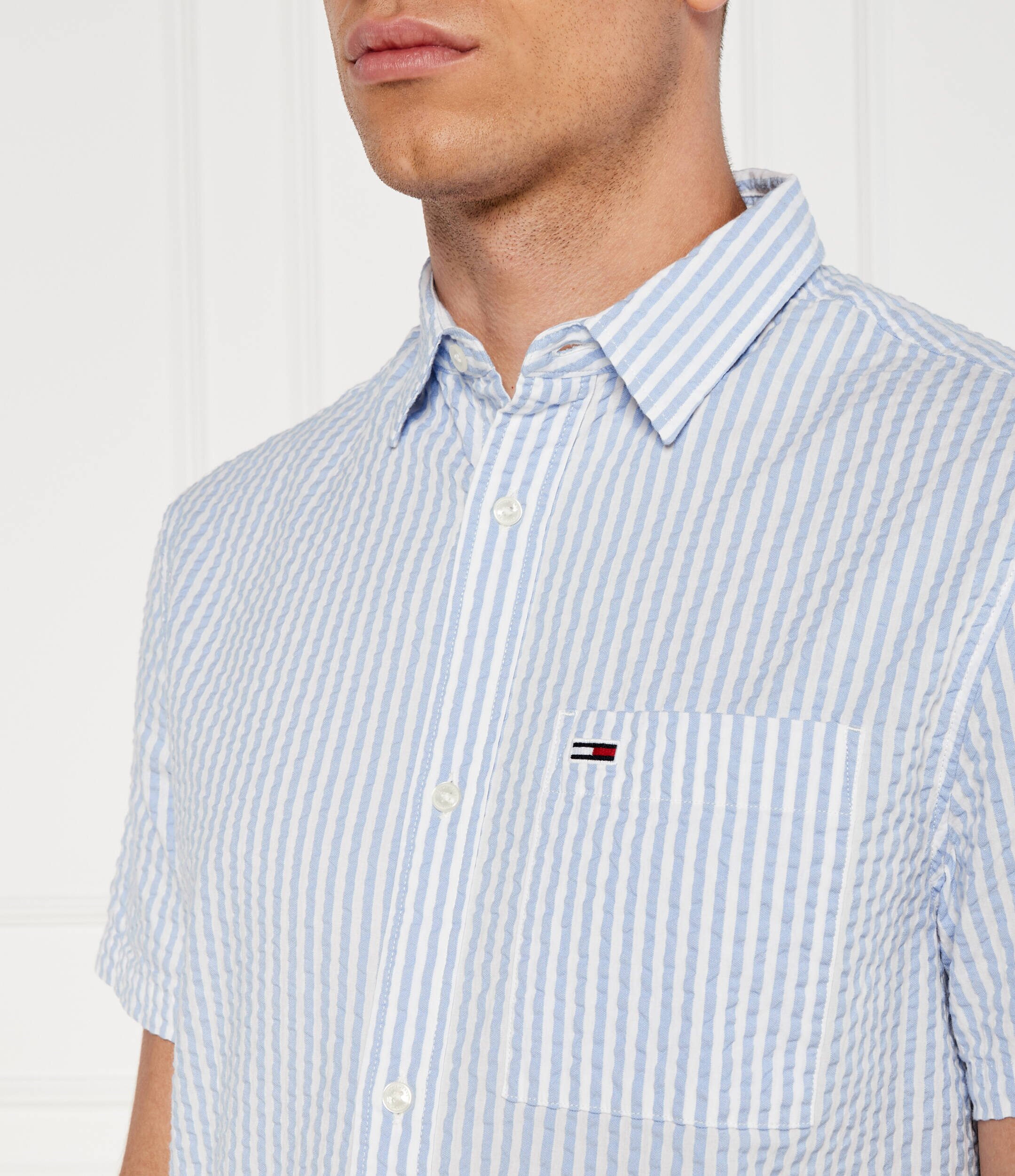 Tommy Jeans Cămașă STRIPE SEERSUCKER | Regular Fit