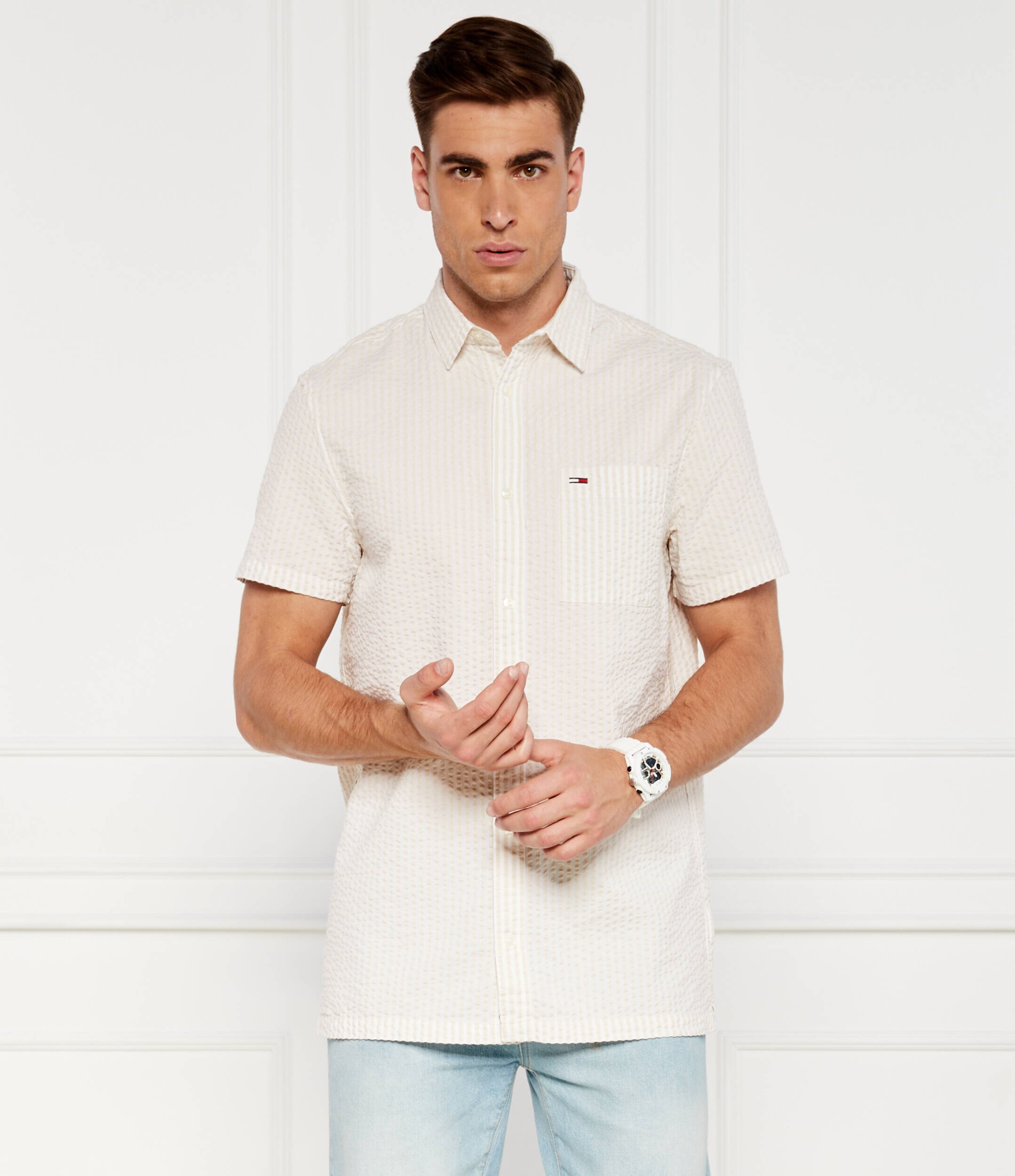Tommy Jeans Cămașă STRIPE SEERSUCKER | Regular Fit