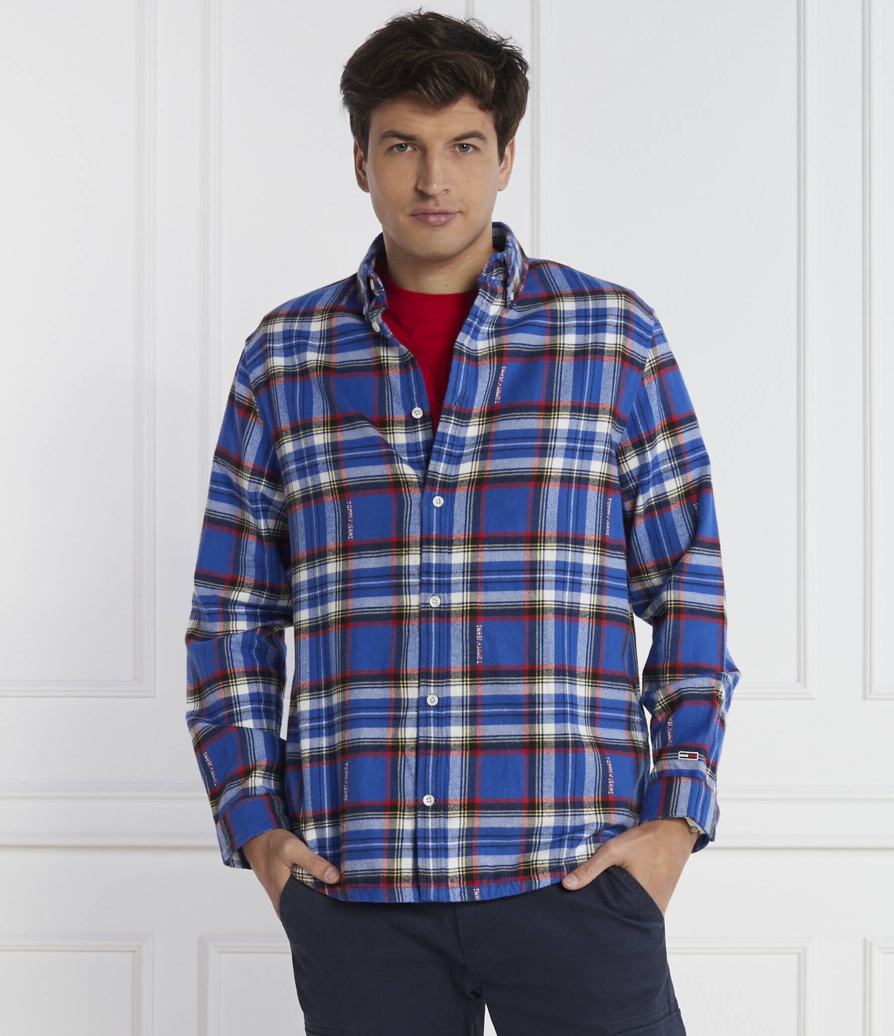 Tommy Jeans Cămașă TOMMY CHECK | Relaxed fit
