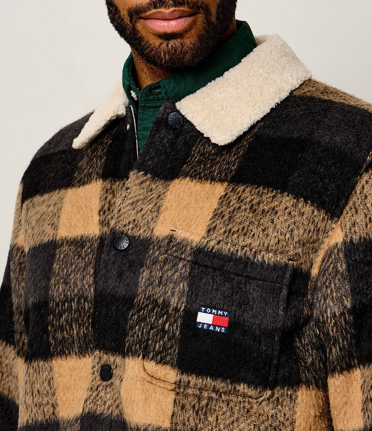 Tommy Jeans Căptușită geacă | Oversize fit | shearling