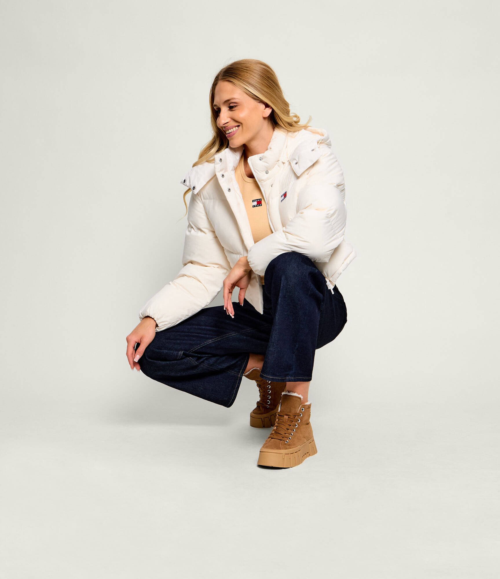 Tommy Jeans Căptușite sneakers | piele întoarsă | shearling
