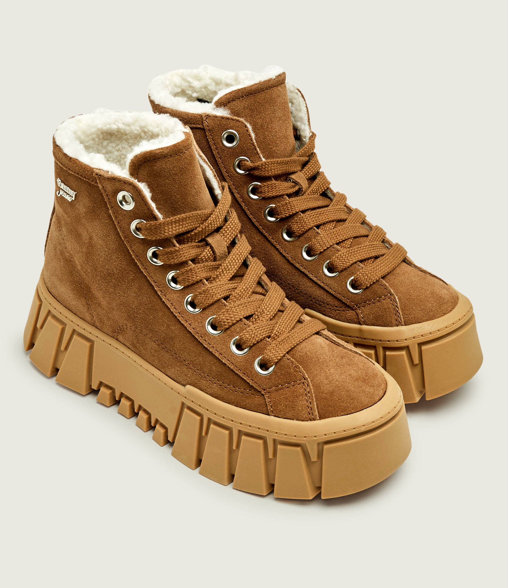 Tommy Jeans Căptușite sneakers | piele întoarsă | shearling