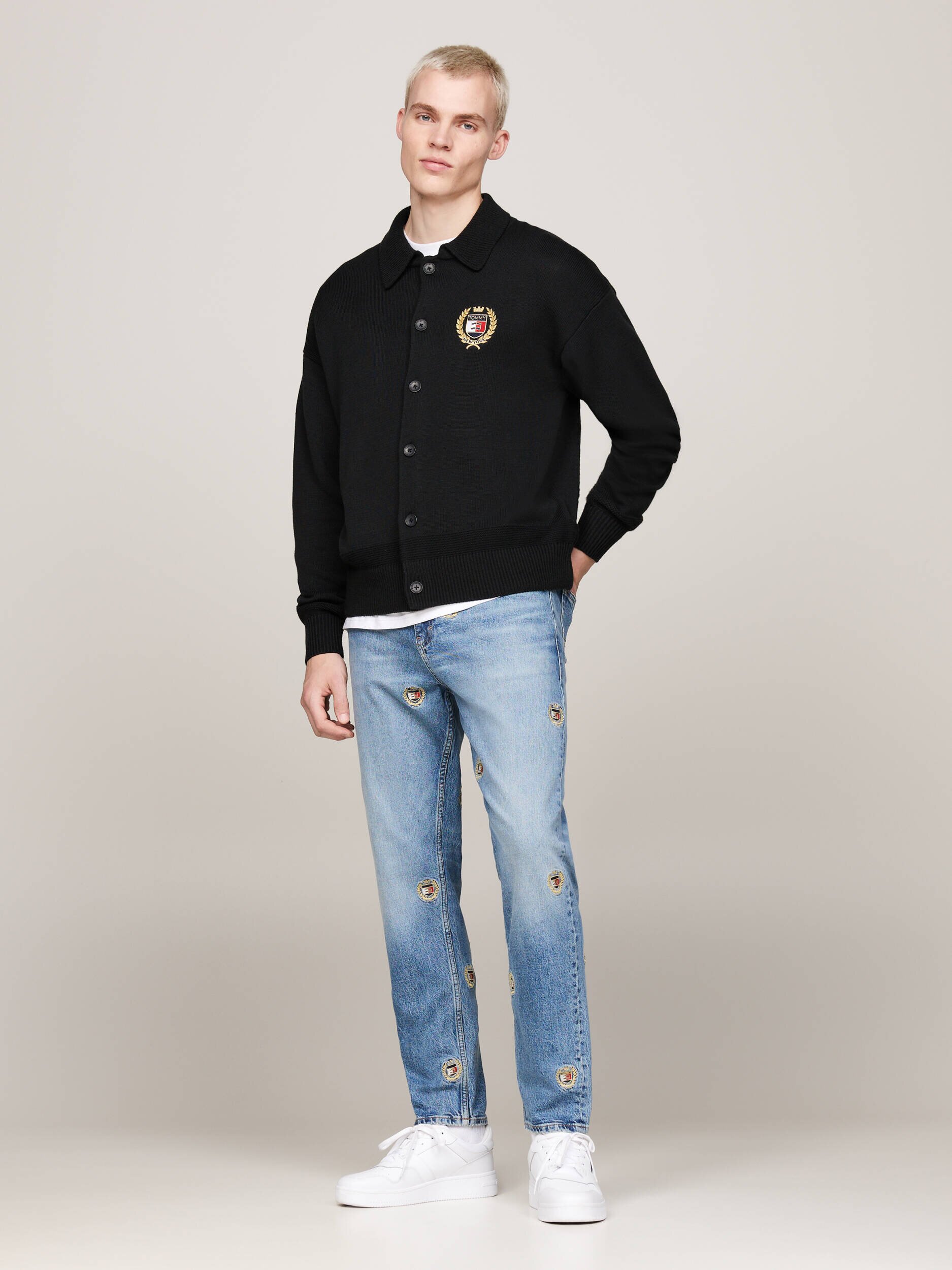 Tommy Jeans Cardigan cu adaos de lână