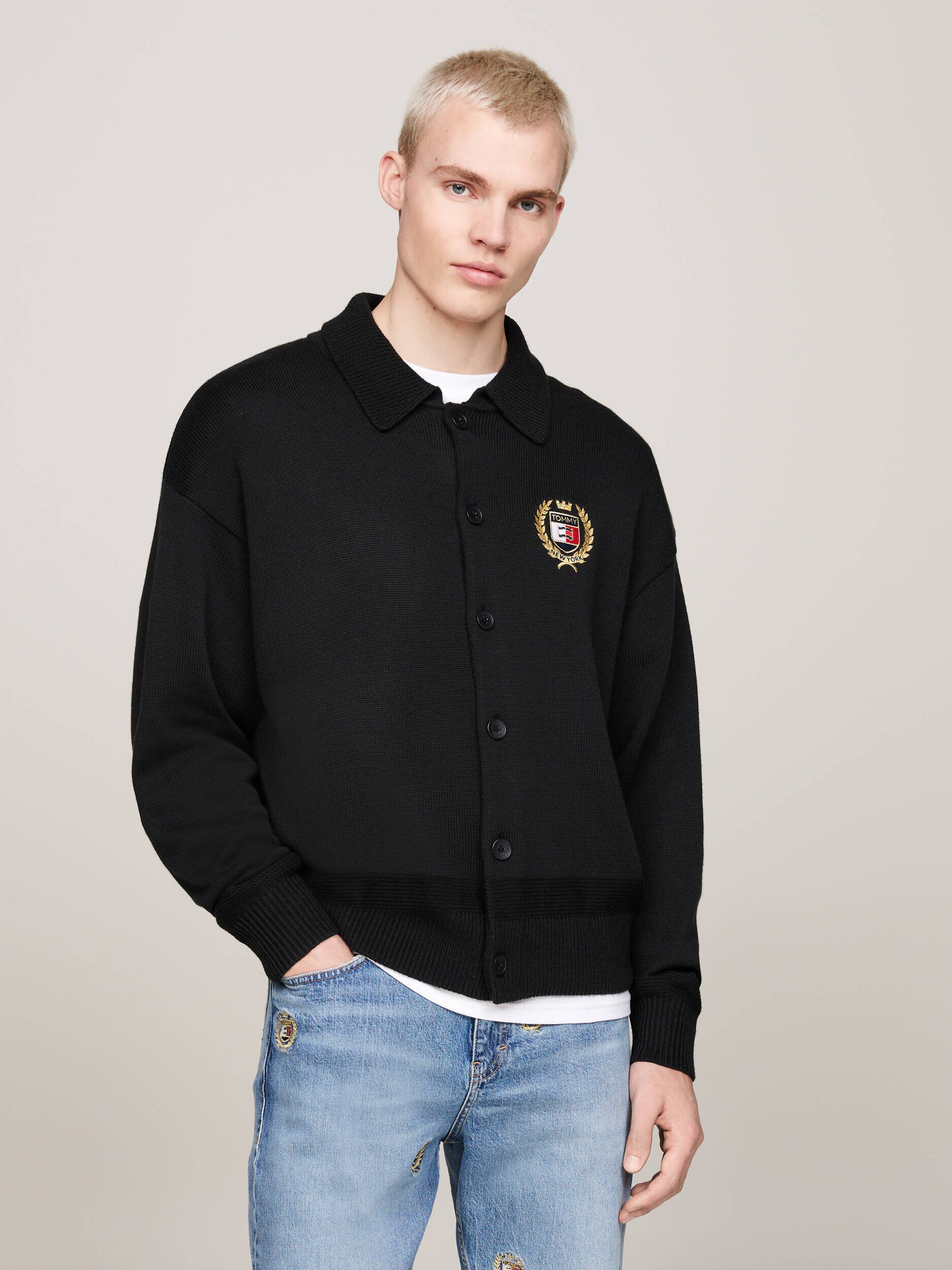 Tommy Jeans Cardigan cu adaos de lână