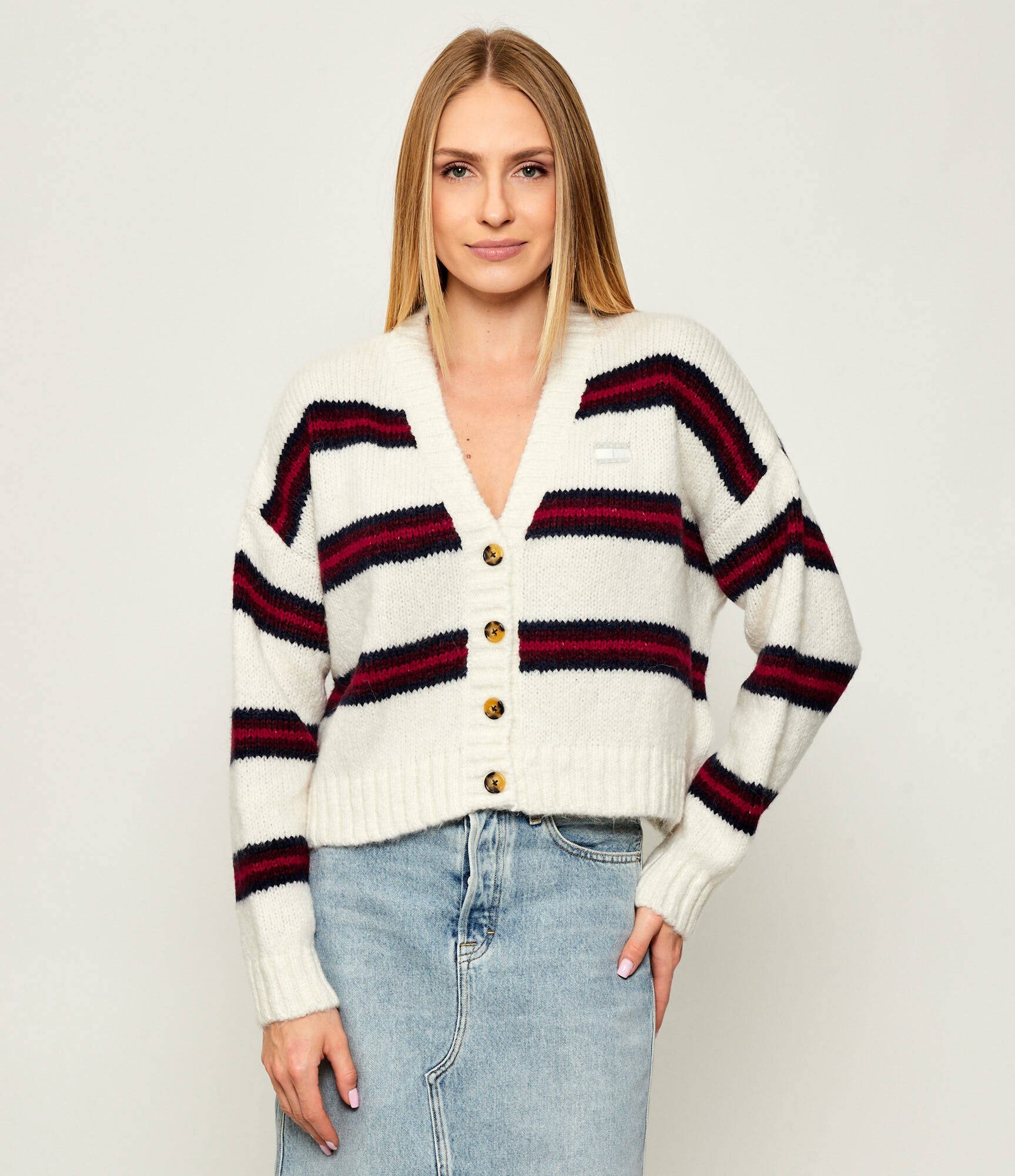 Tommy Jeans Cardigan | Loose fit cu adaos de lână