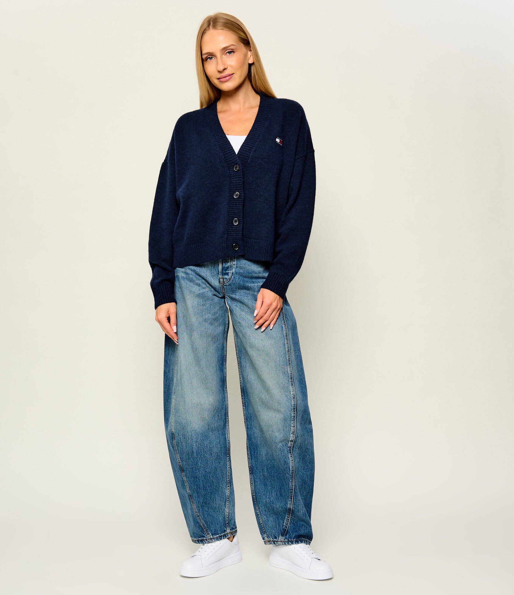 Tommy Jeans Cardigan | Relaxed fit cu adaos de lână