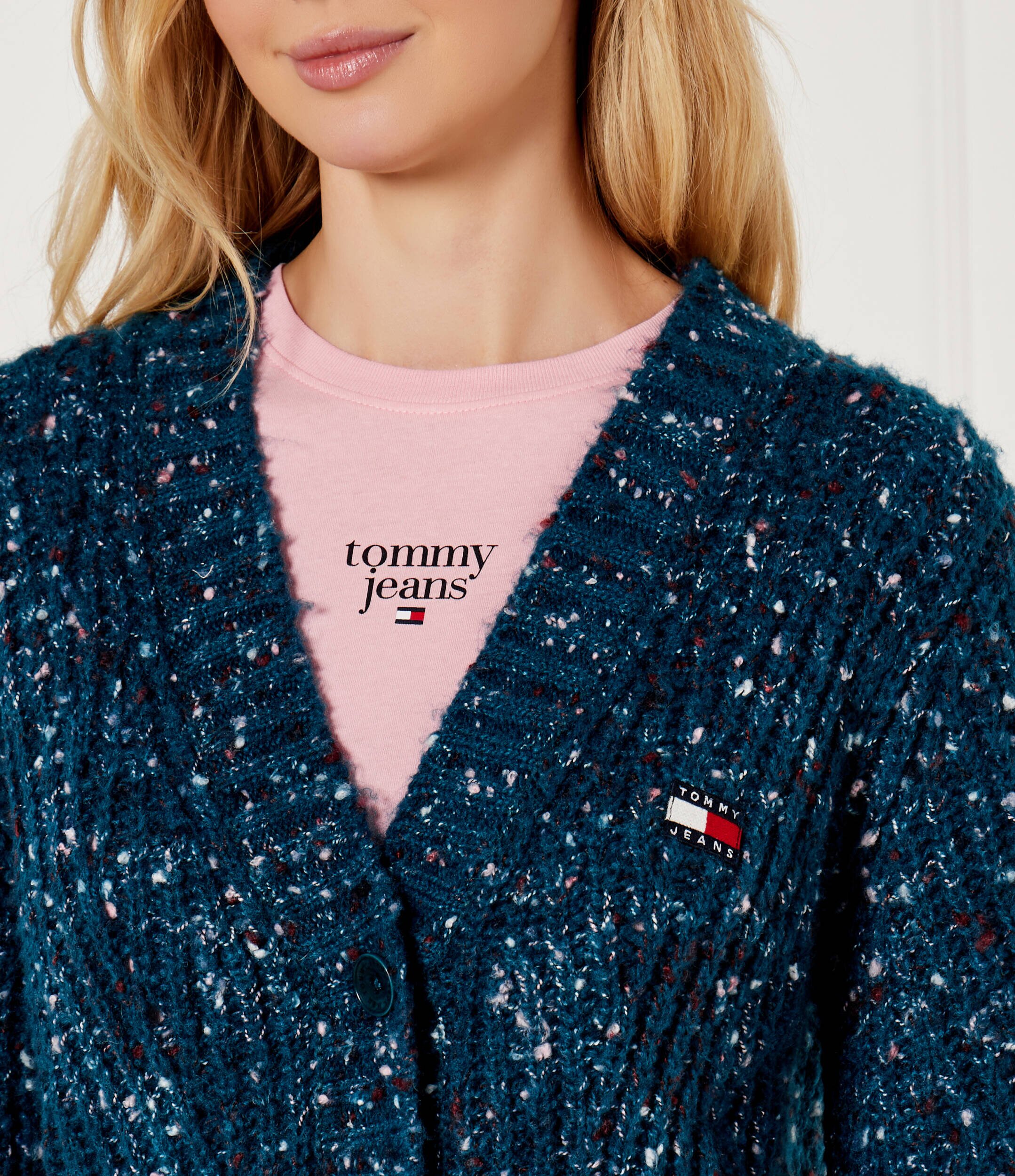 Tommy Jeans Cardigan | Relaxed fit cu adaos de lână