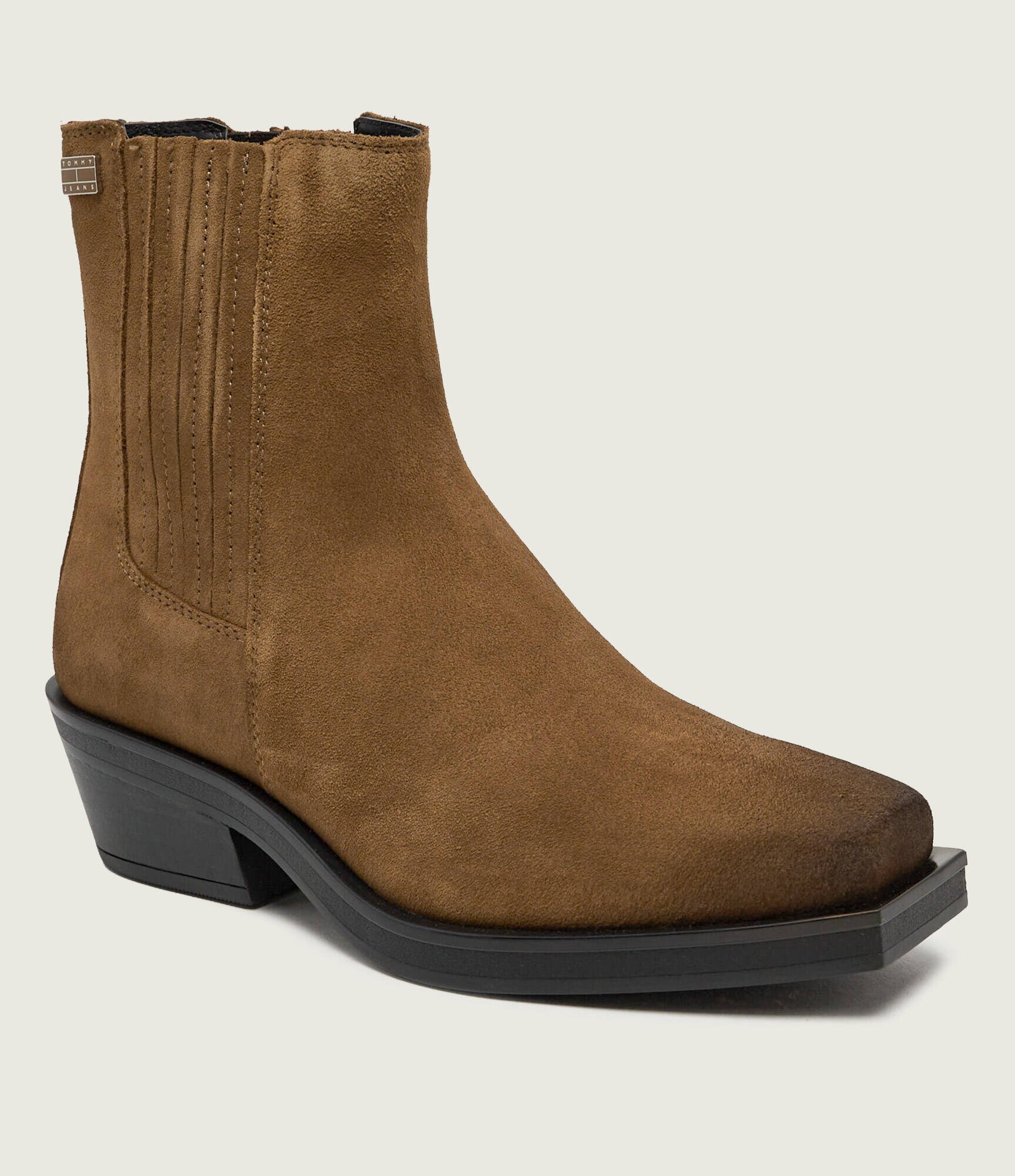 Tommy Jeans Cizme cowboy | piele întoarsă