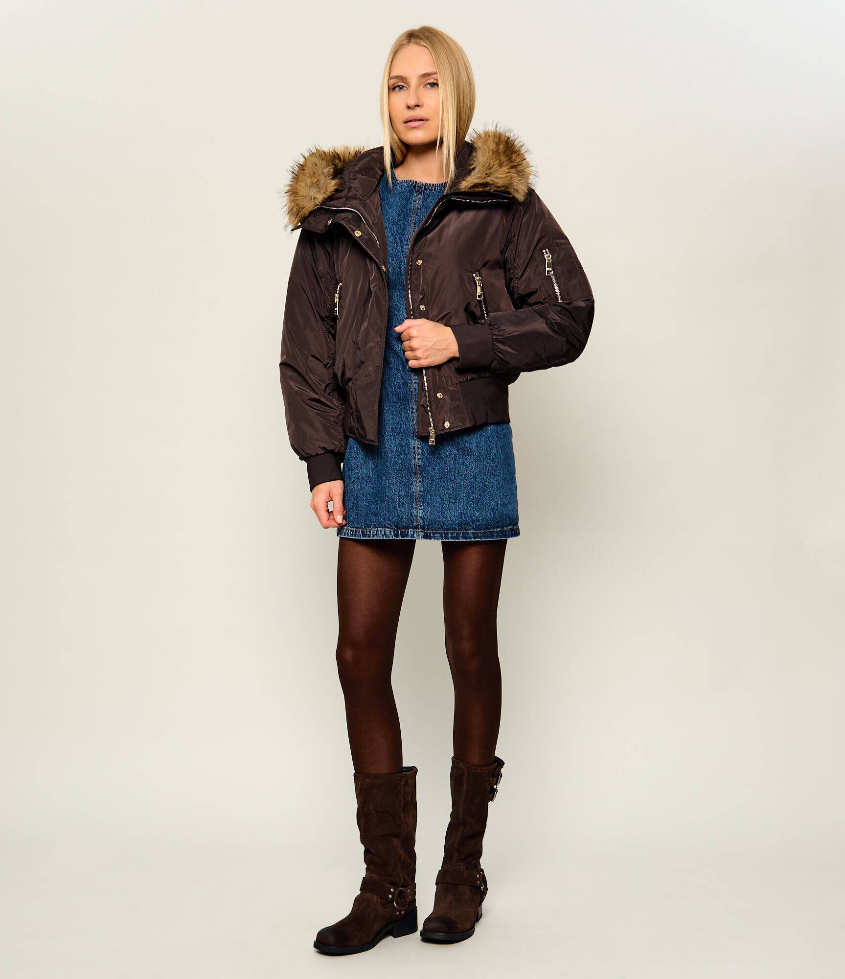 Tommy Jeans Cizme de echitație | piele întoarsă