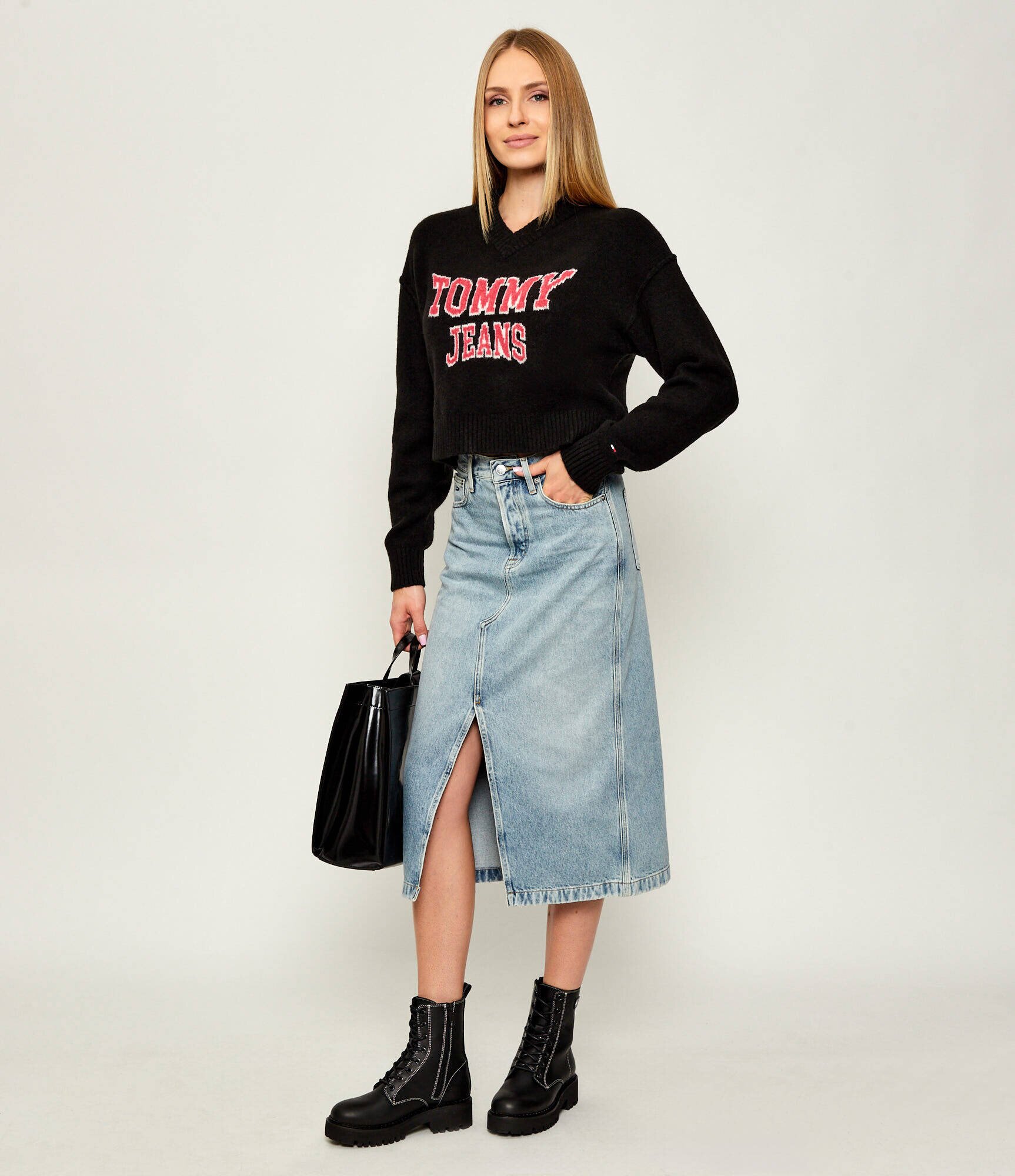 Tommy Jeans De piele botine cu platformă