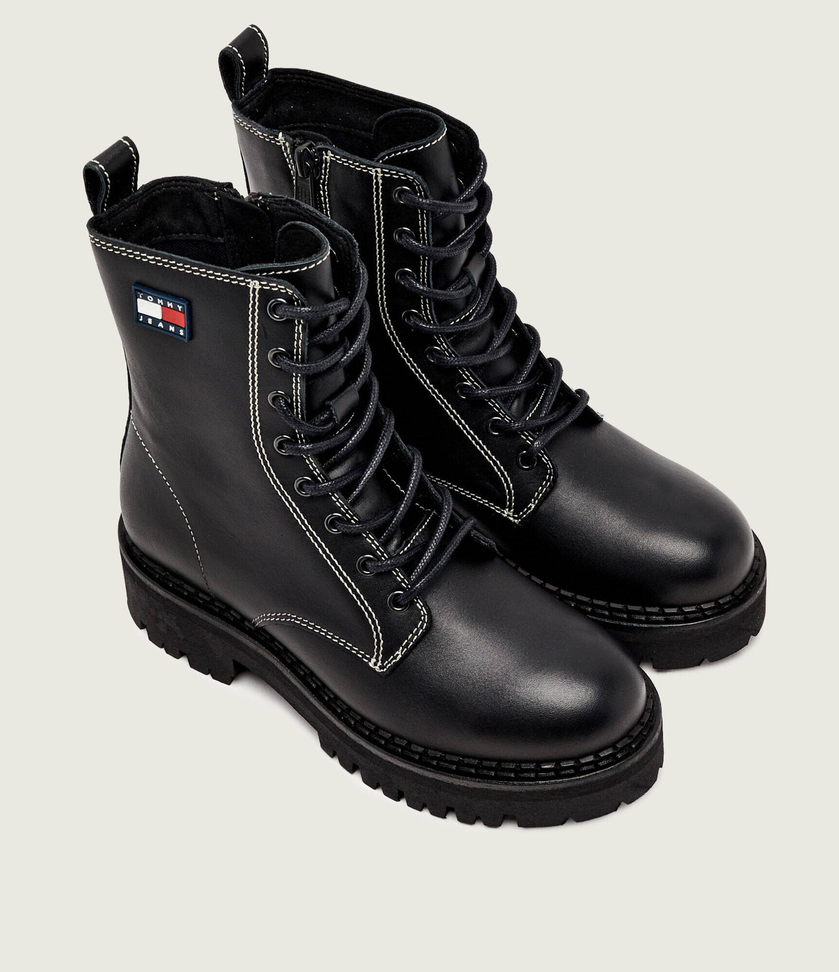 Tommy Jeans De piele botine cu platformă
