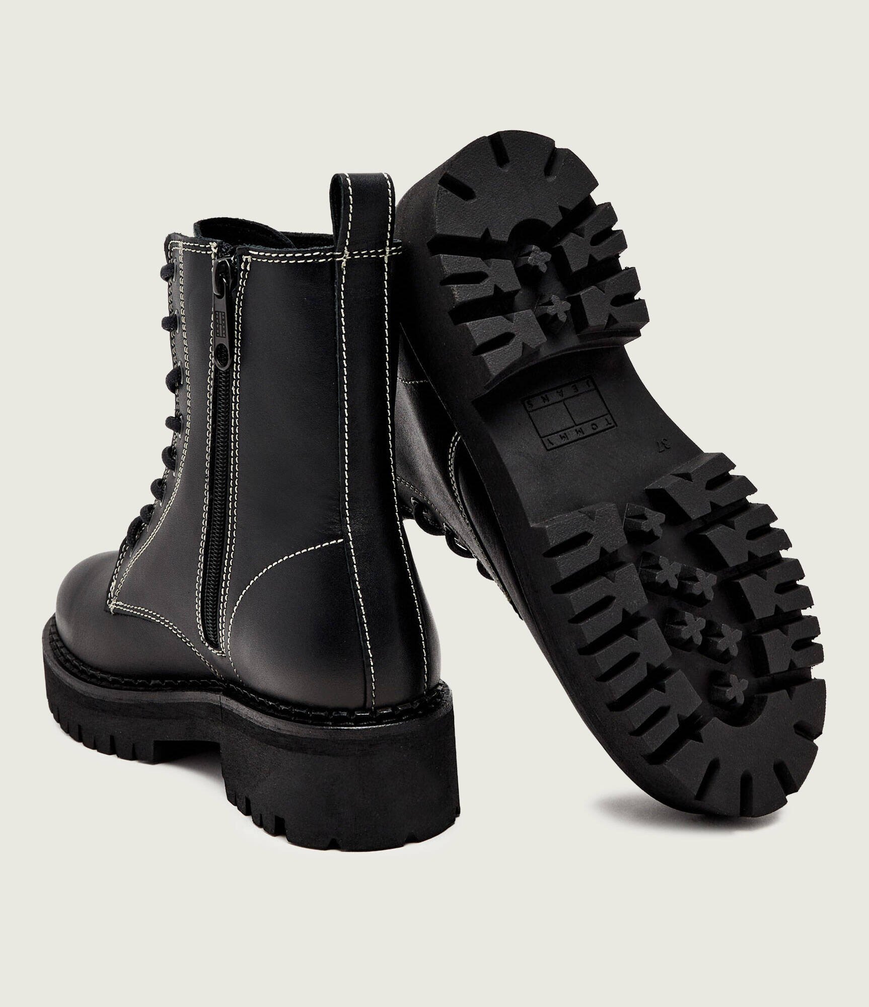 Tommy Jeans De piele botine cu platformă