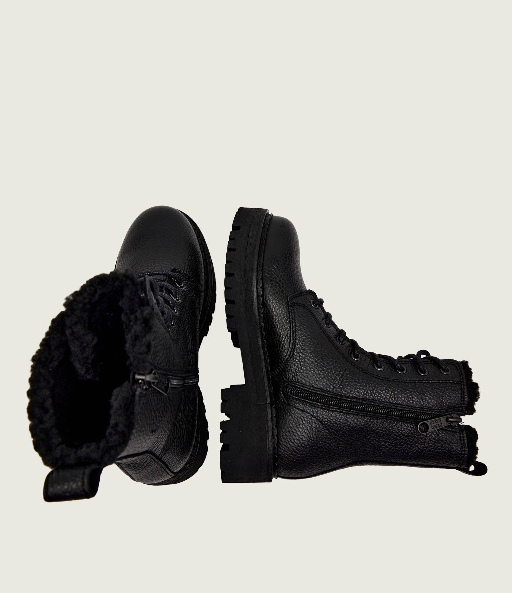 Tommy Jeans De piele botine | shearling