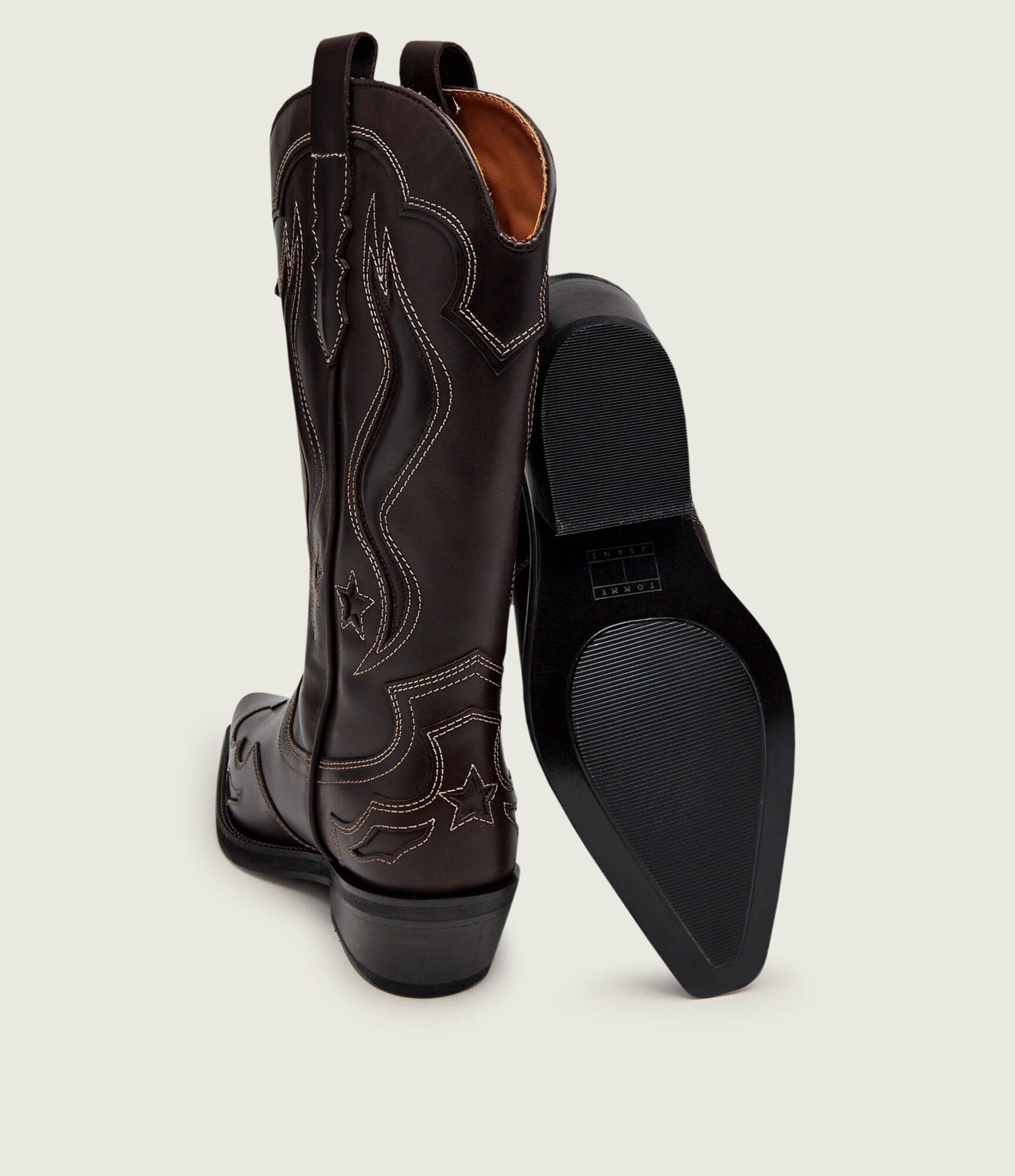 Tommy Jeans De piele cizme cowboy Archive