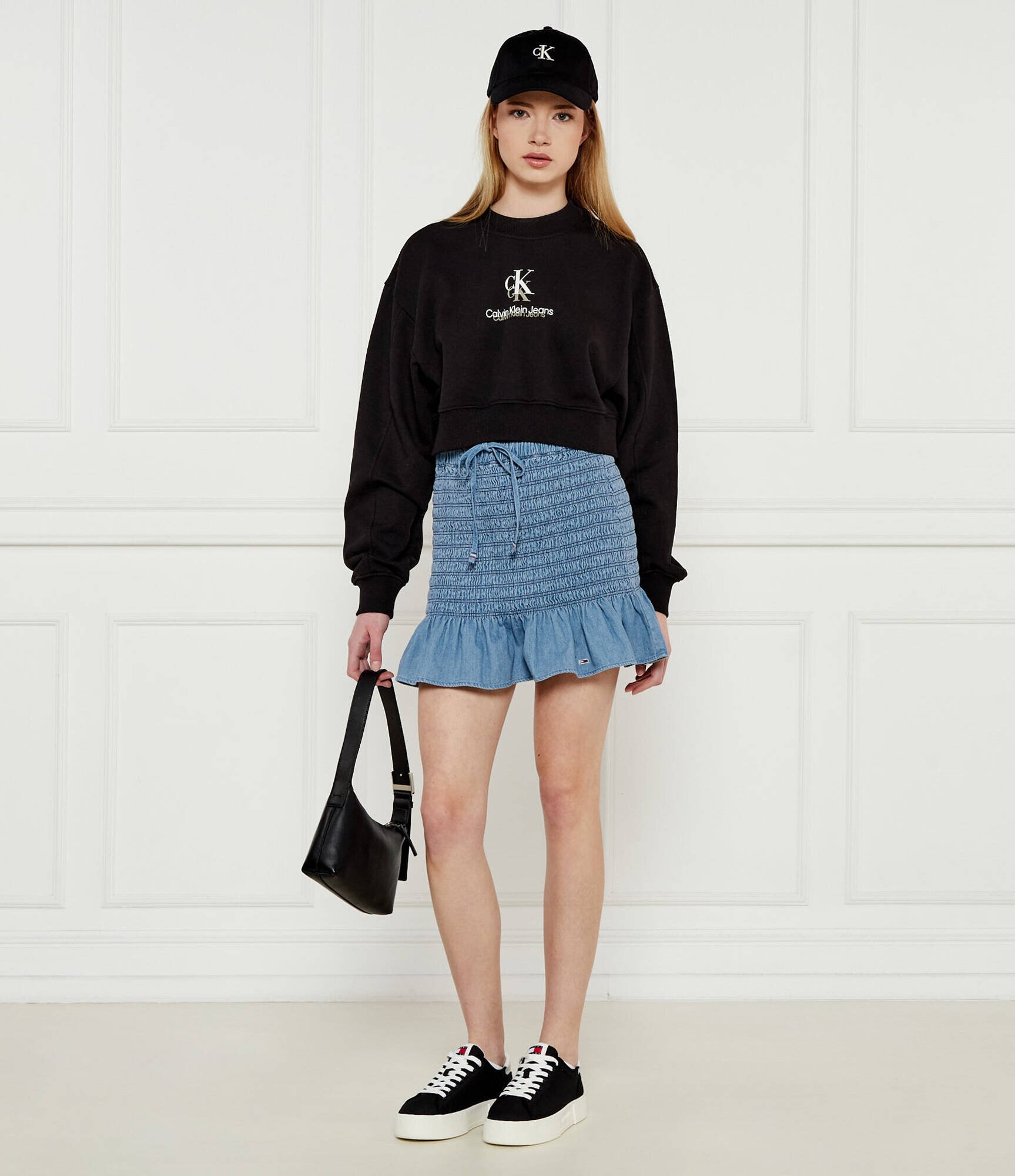 Tommy Jeans Fustă CHAMBRAY