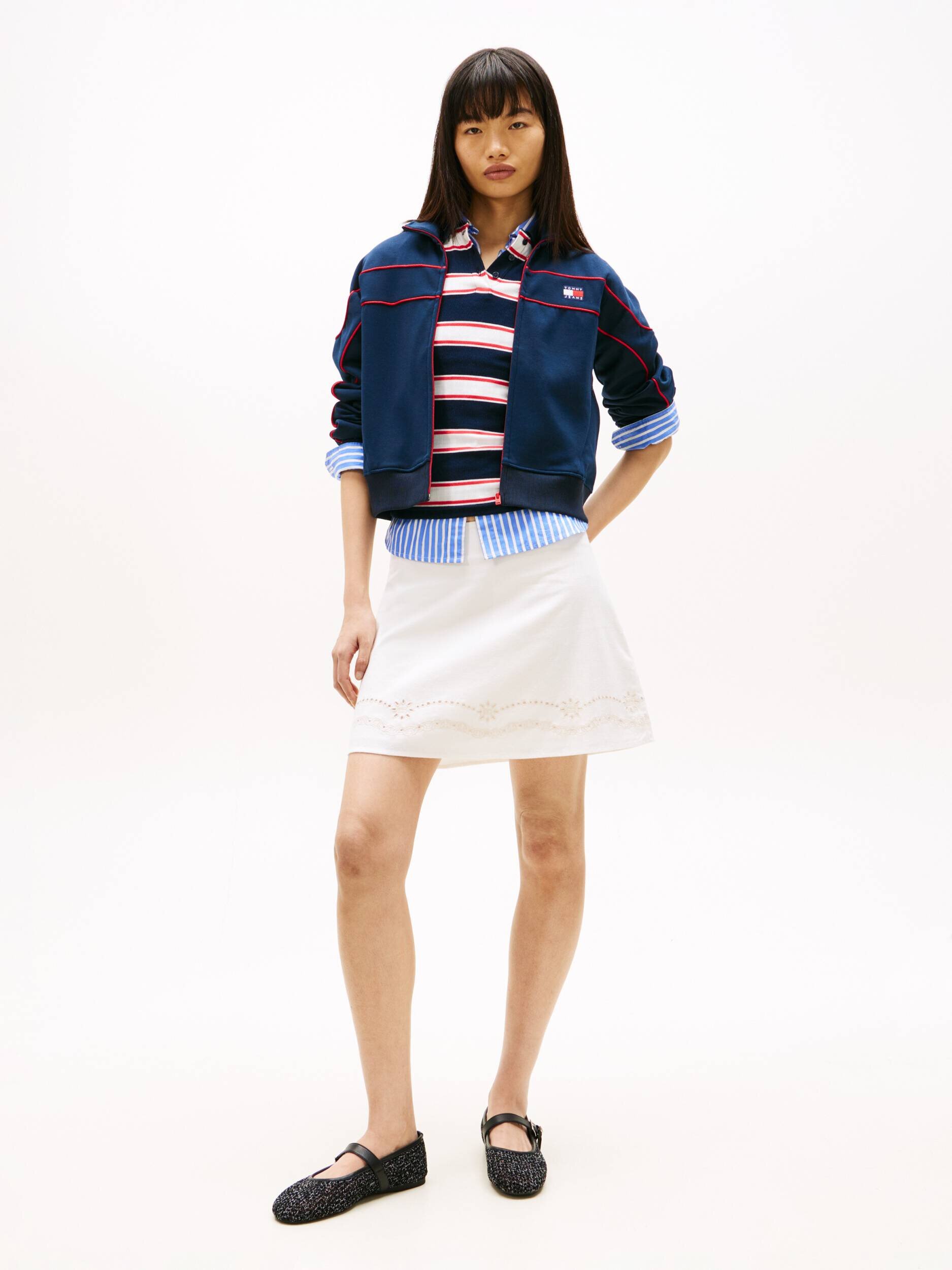 Tommy Jeans Fustă | cu adaos de in