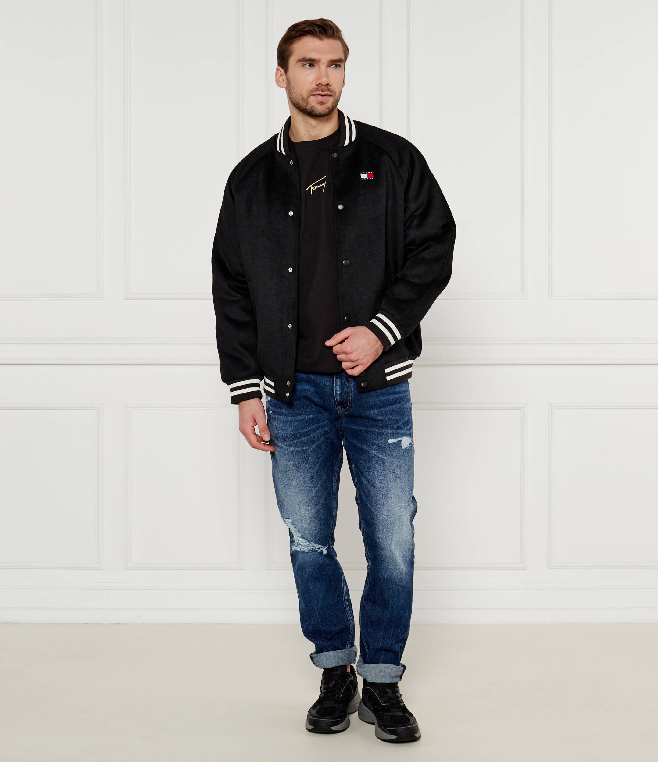 Tommy Jeans Geacă bomber | Regular Fit cu adaos de lână