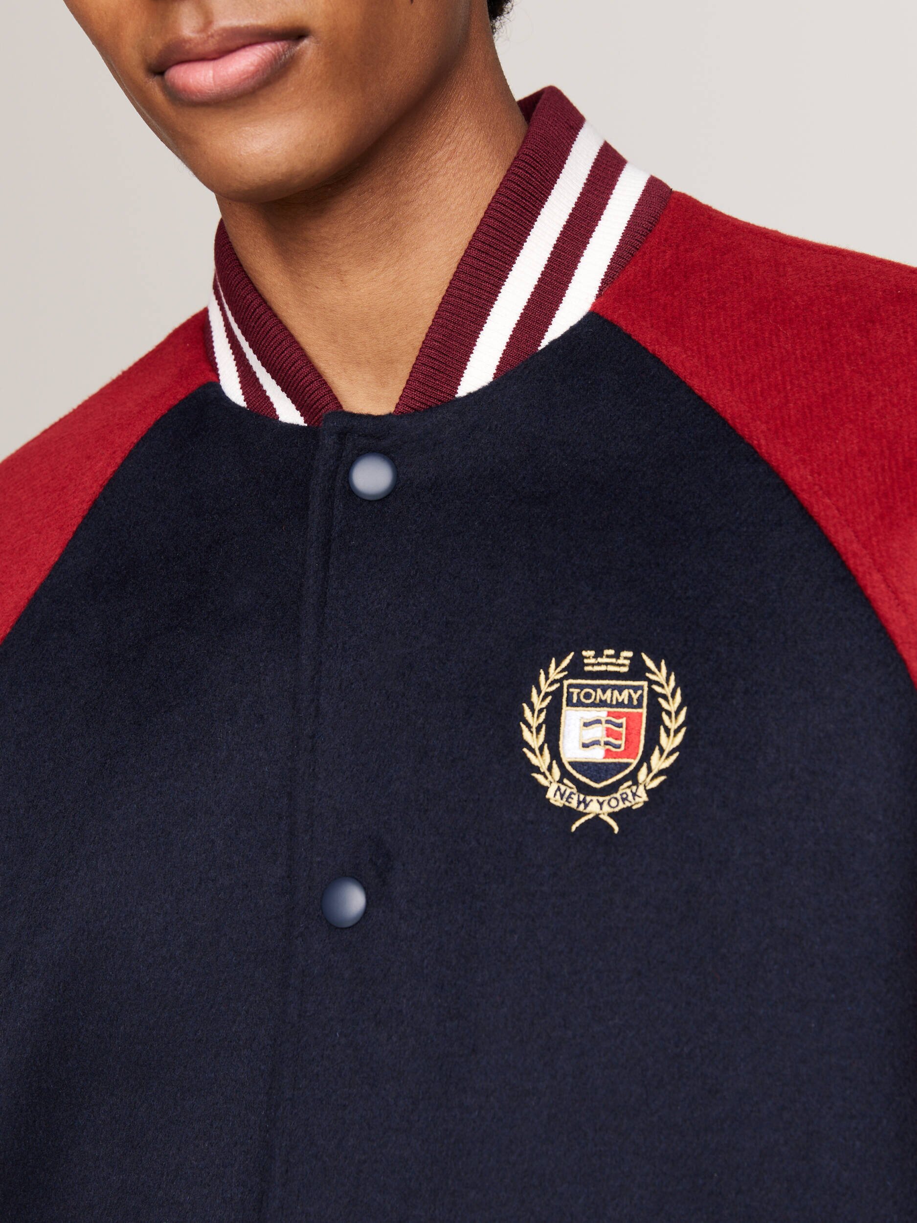 Tommy Jeans Geacă bomber | Regular Fit cu adaos de lână