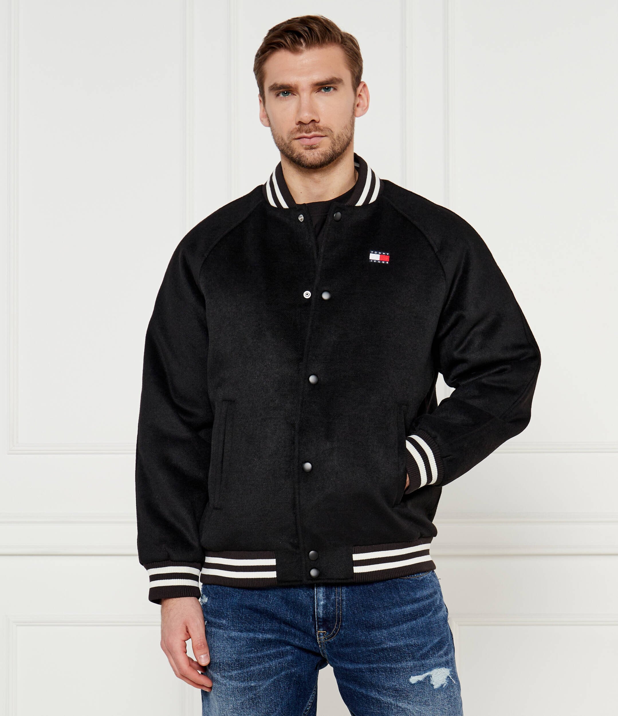 Tommy Jeans Geacă bomber | Regular Fit cu adaos de lână