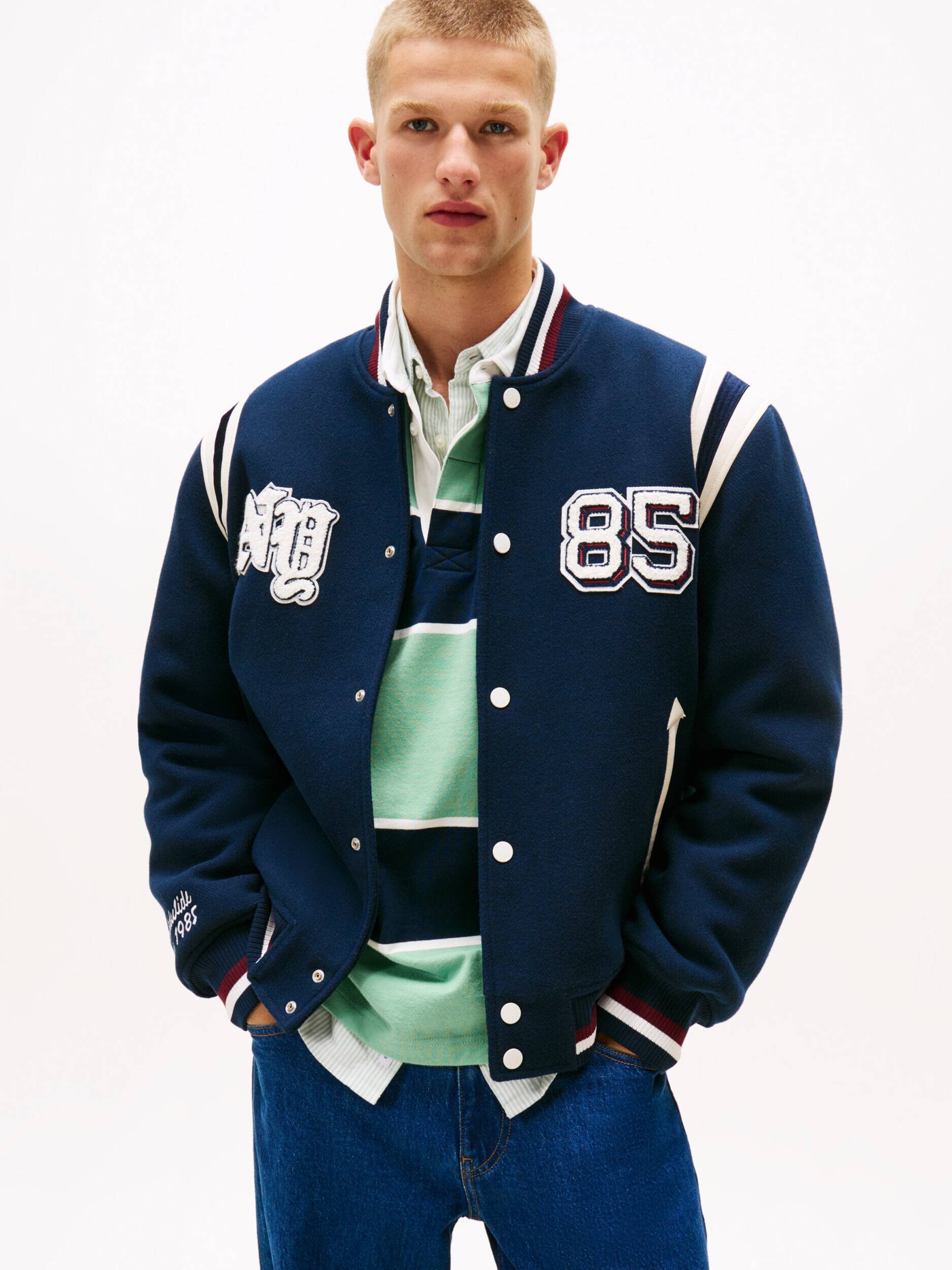 Tommy Jeans Geacă bomber VARSITY | regular fit cu adaos de lână