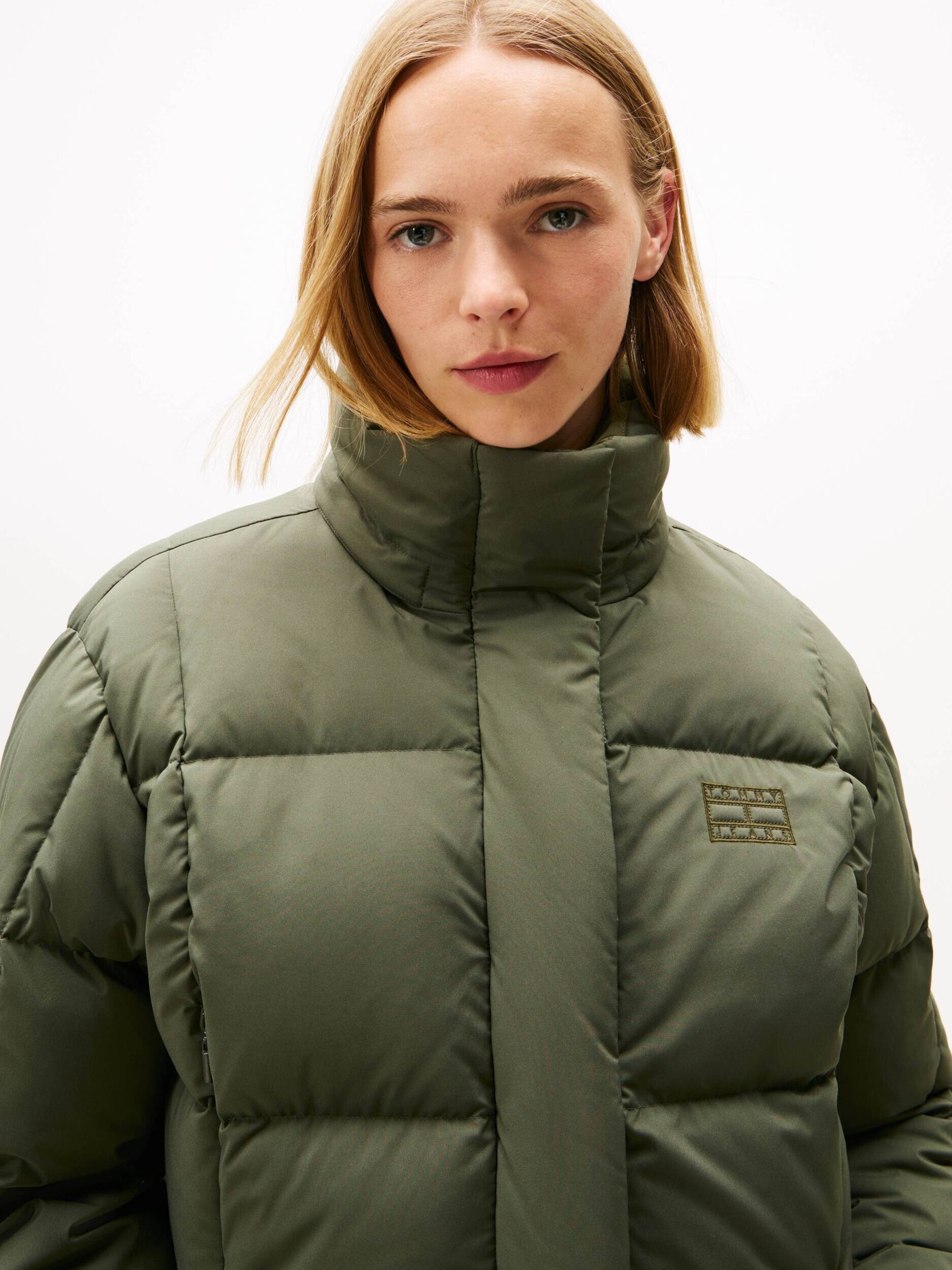 Tommy Jeans Geacă de puf ALASKA GRID | Cropped Fit